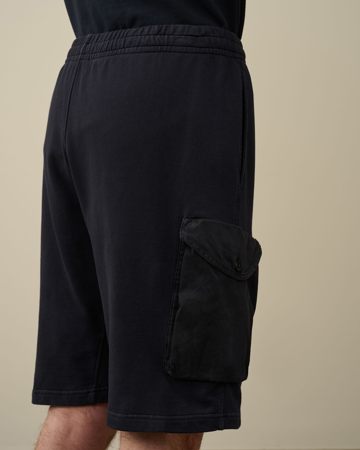 Cotton Fleece Mixed Cargo Shorts - 5