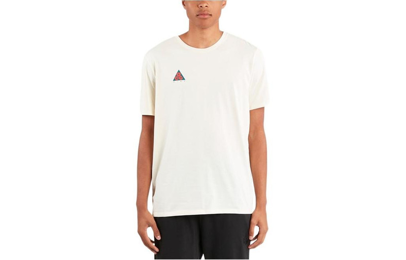 Men's Nike ACG Back Alphabet Printing Short Sleeve White T-Shirt AQ3951-258 - 1