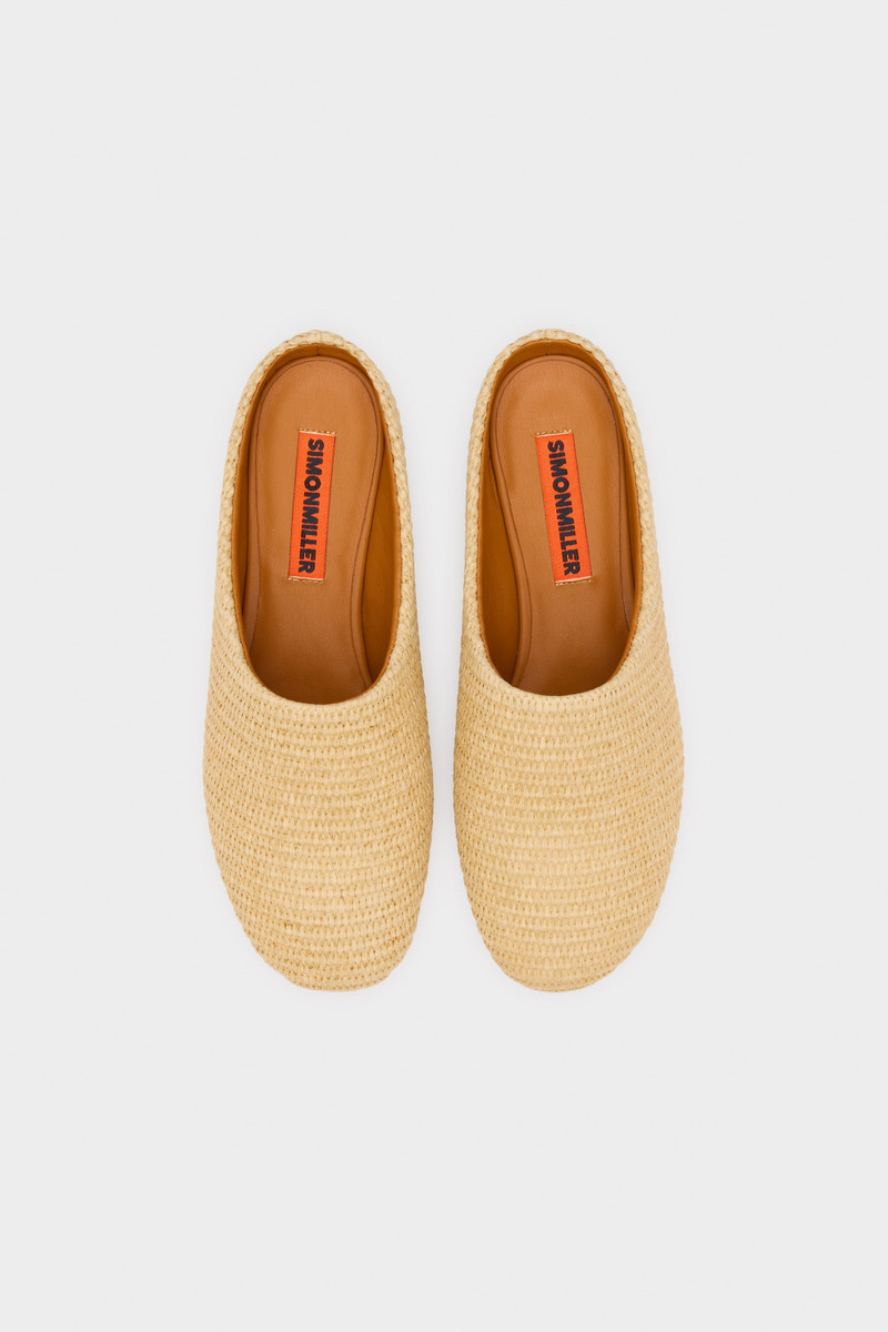 SIMONMILLER Raffia Riad Slipper In Natural outlook