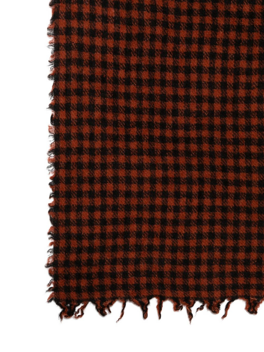 gingham-check scarf - 2
