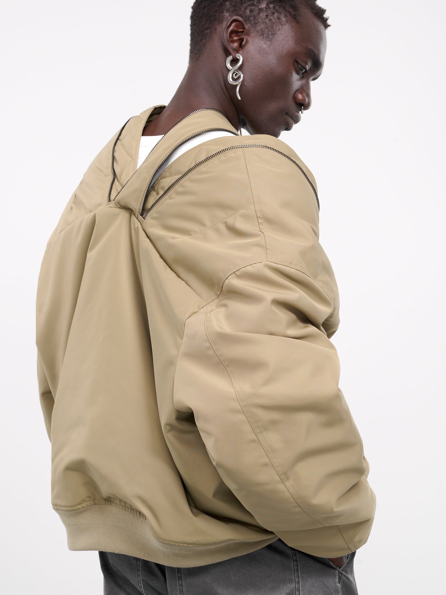 アウターその他 Y PROJECT 'Double Zip Pinched Logo' jacket Y/project Double Zip Pinched Logo Jacket In Beige | ModeSens