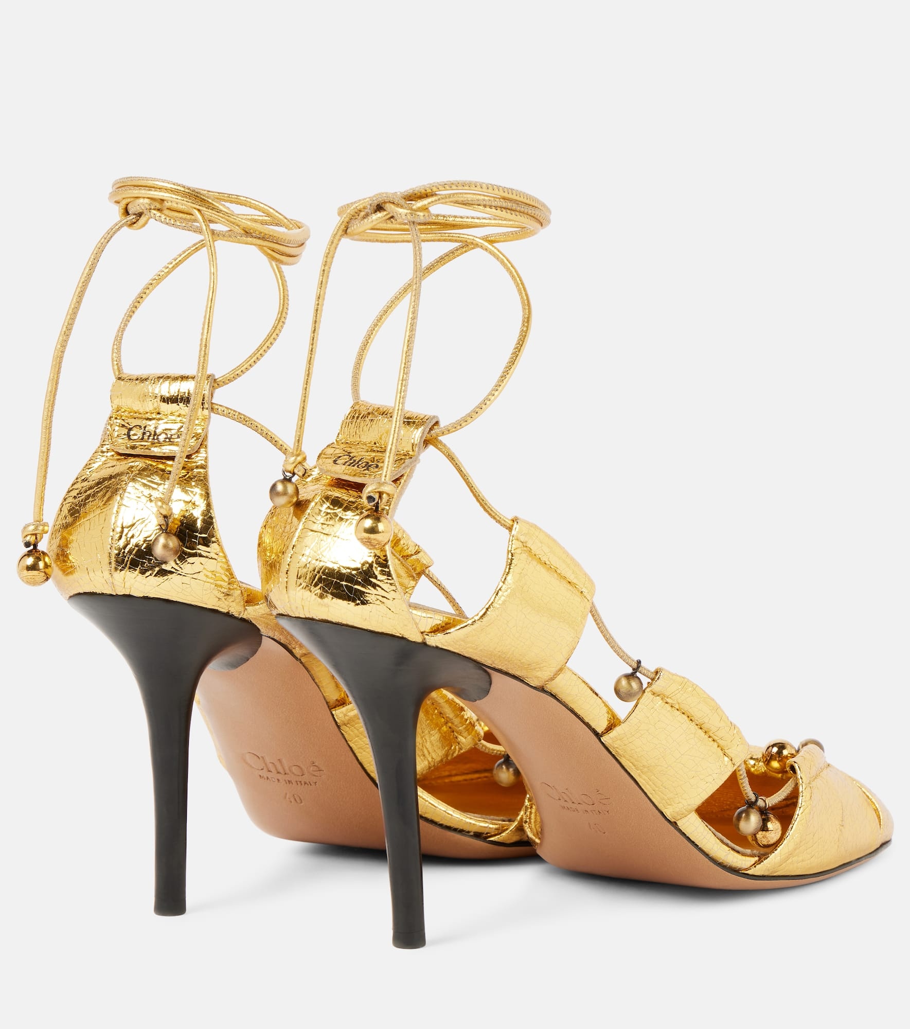 Luna metallic leather pumps - 2