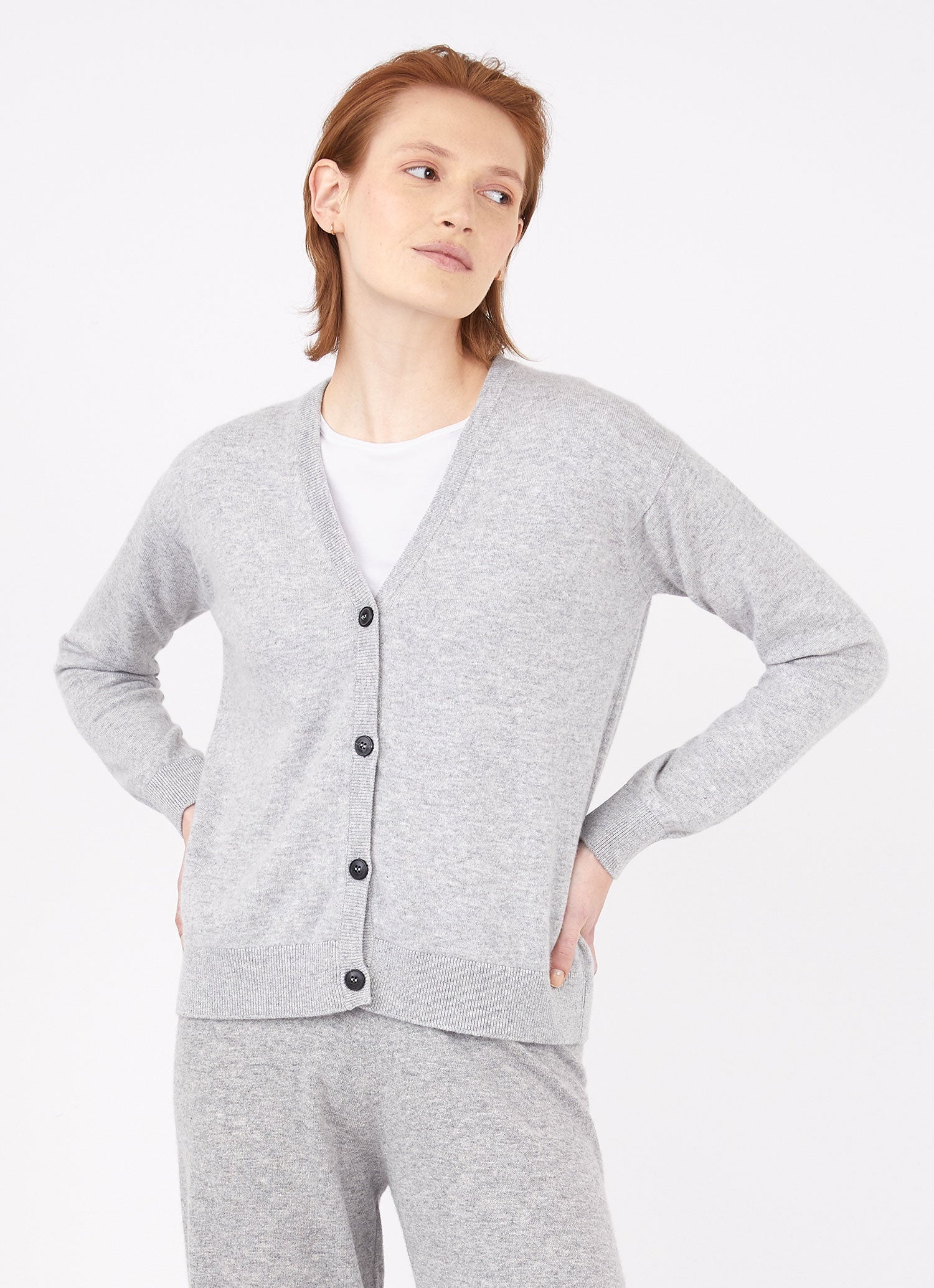 Cashmere Boxy Cardigan - 1