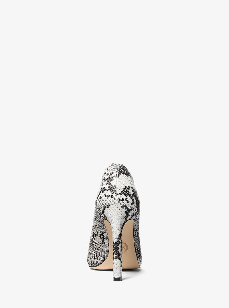 Amara Snake Embossed Leather Pump 3