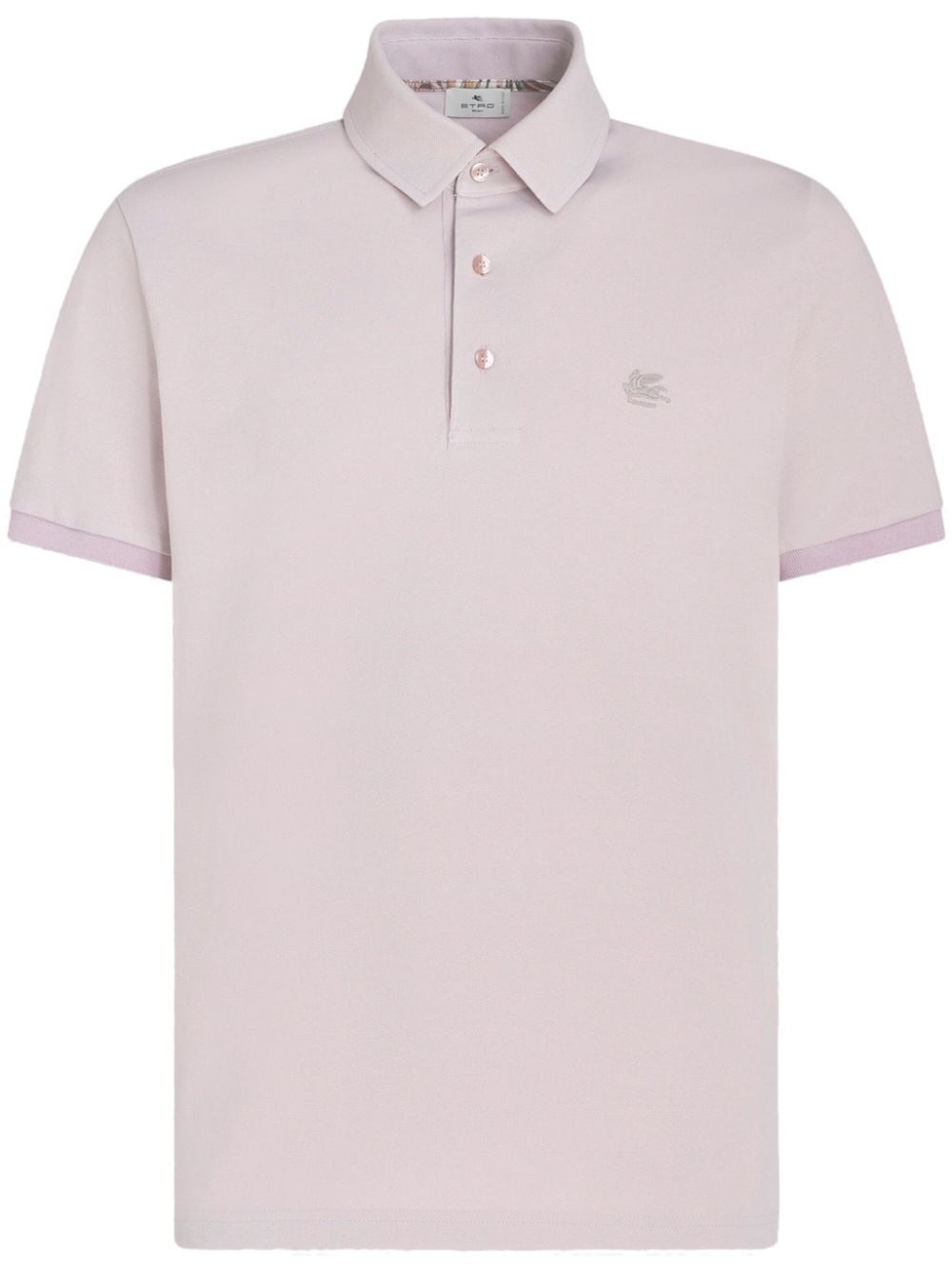 Pegaso-embroidered cotton polo shirt - 1