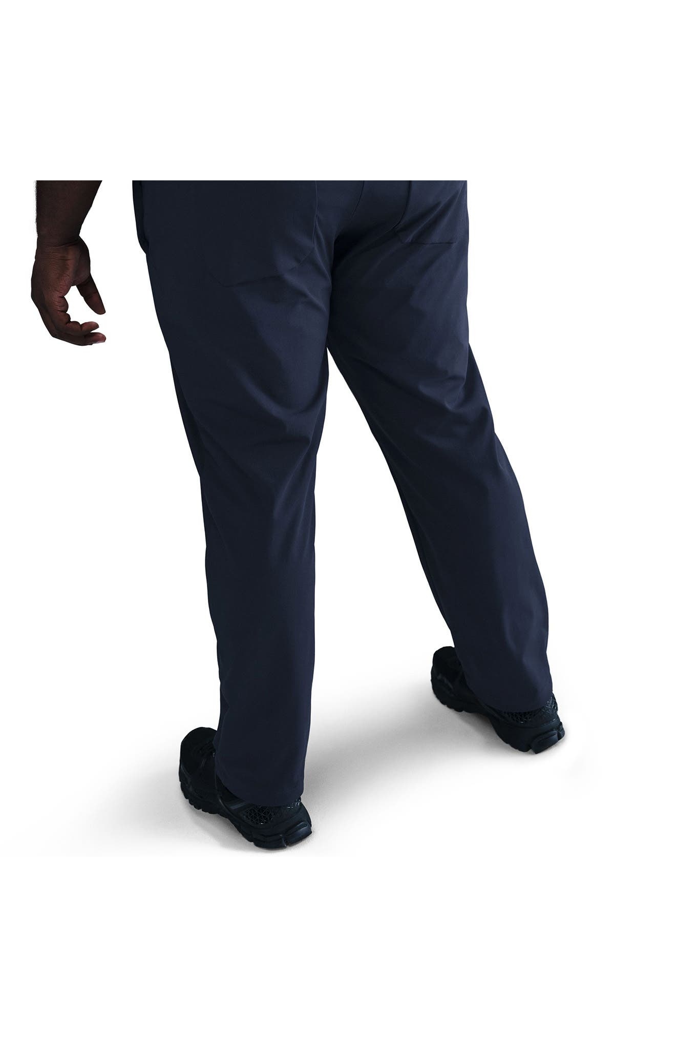 Nike 24.7 PerfectStretch Dri-FIT Regular Fit Flat Front Pants in 451 Obsidn/dkobs at Nordstrom - 9