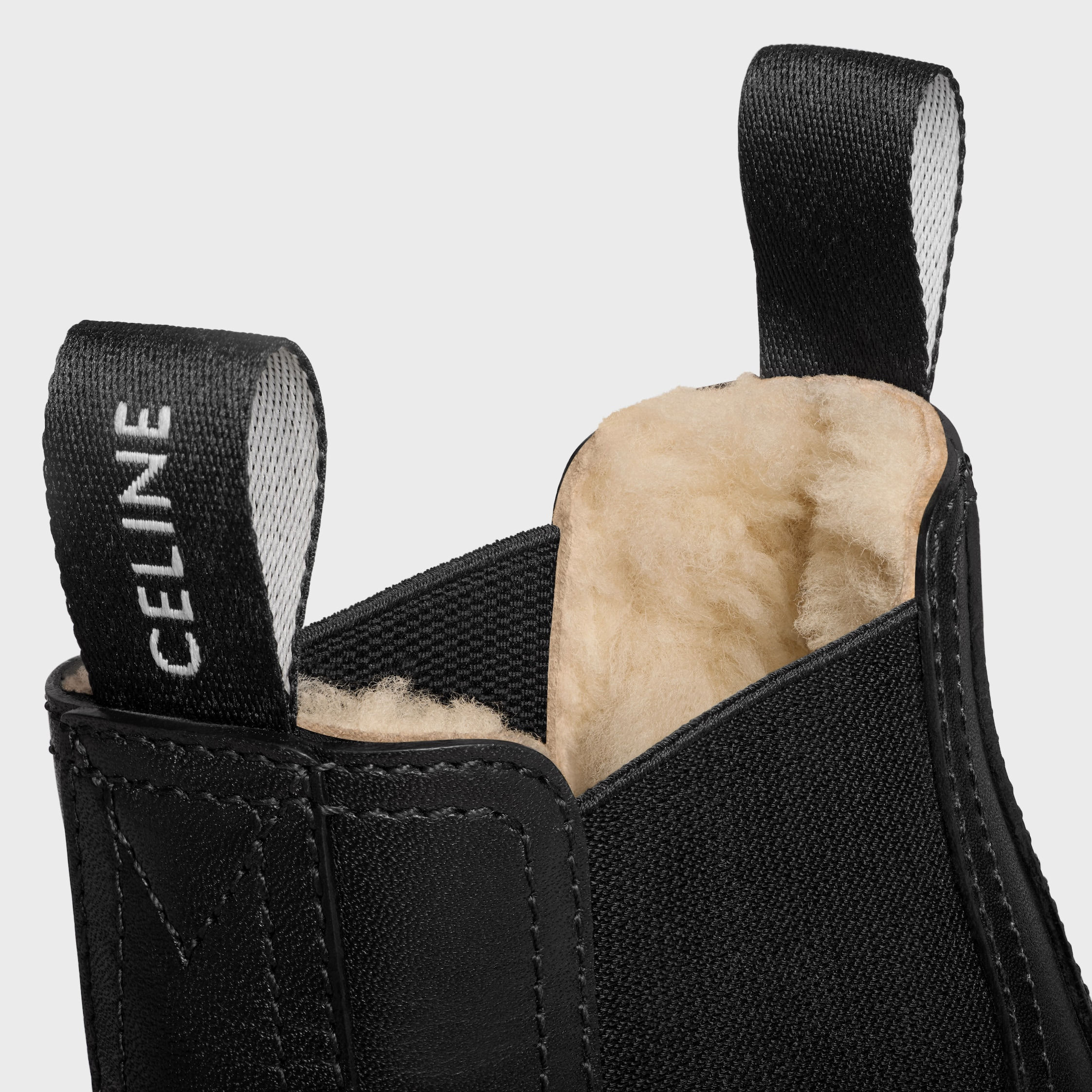 CELINE MARGARET CHELSEA BOOT WITH SHEARLING in Calfskin - 5