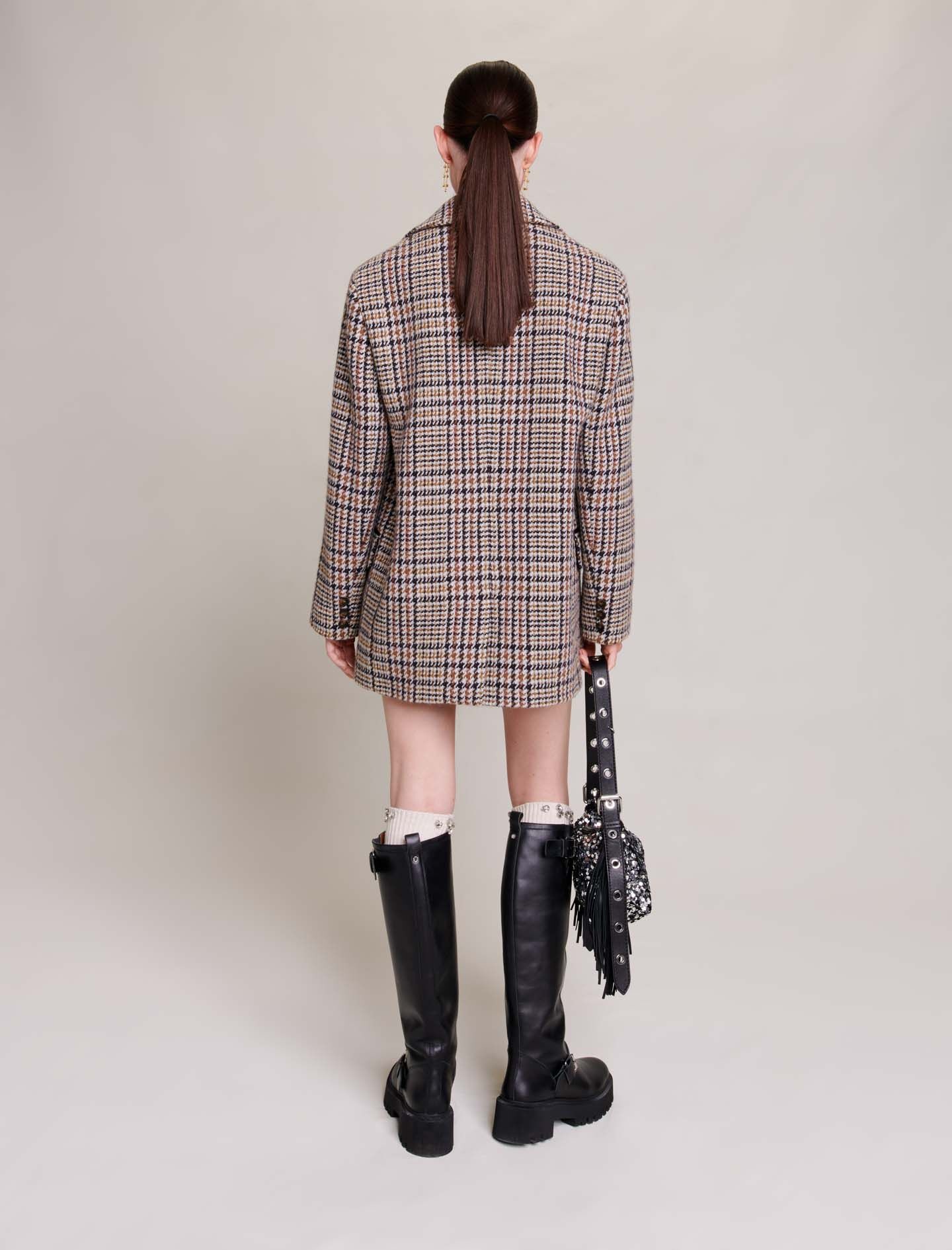 Short checked jacket - 5