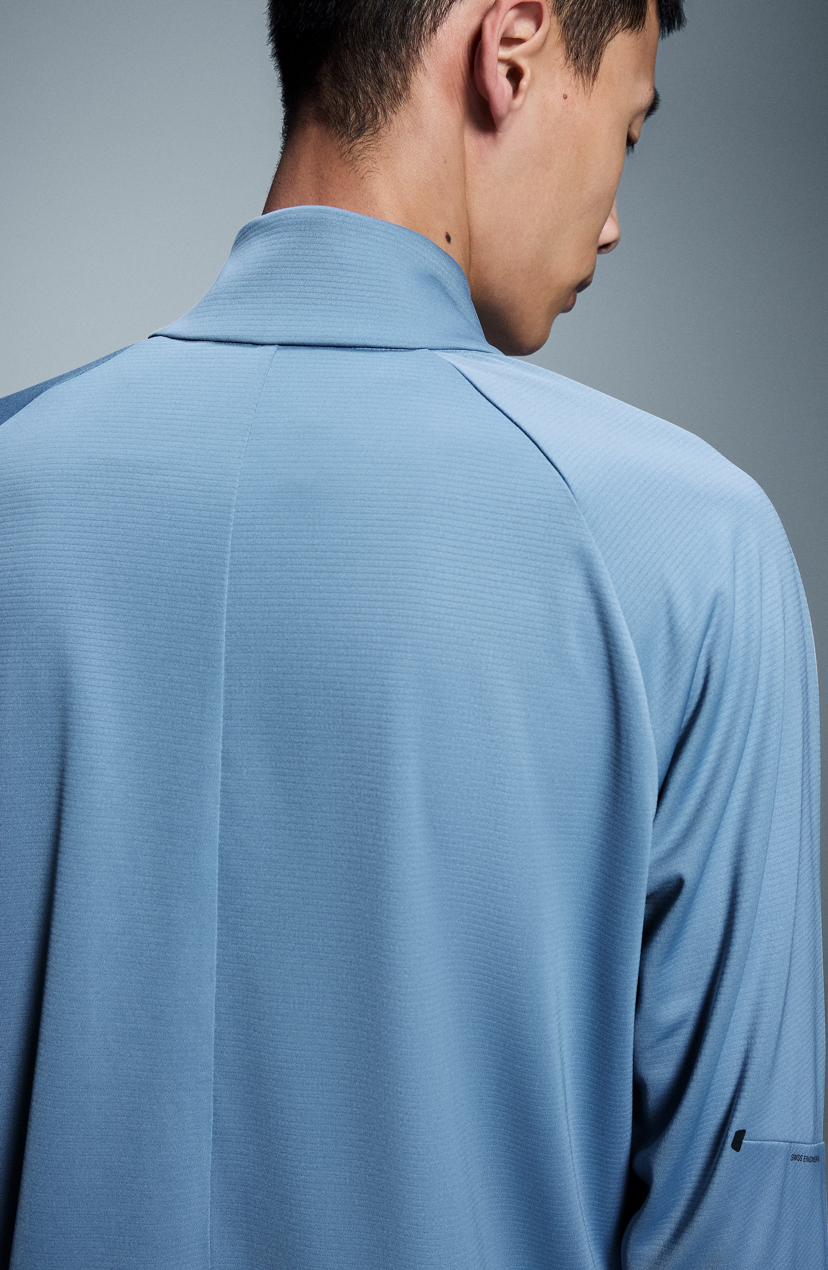 On Climate Knit Quarter Zip Running Top in Chambray at Nordstrom - 4