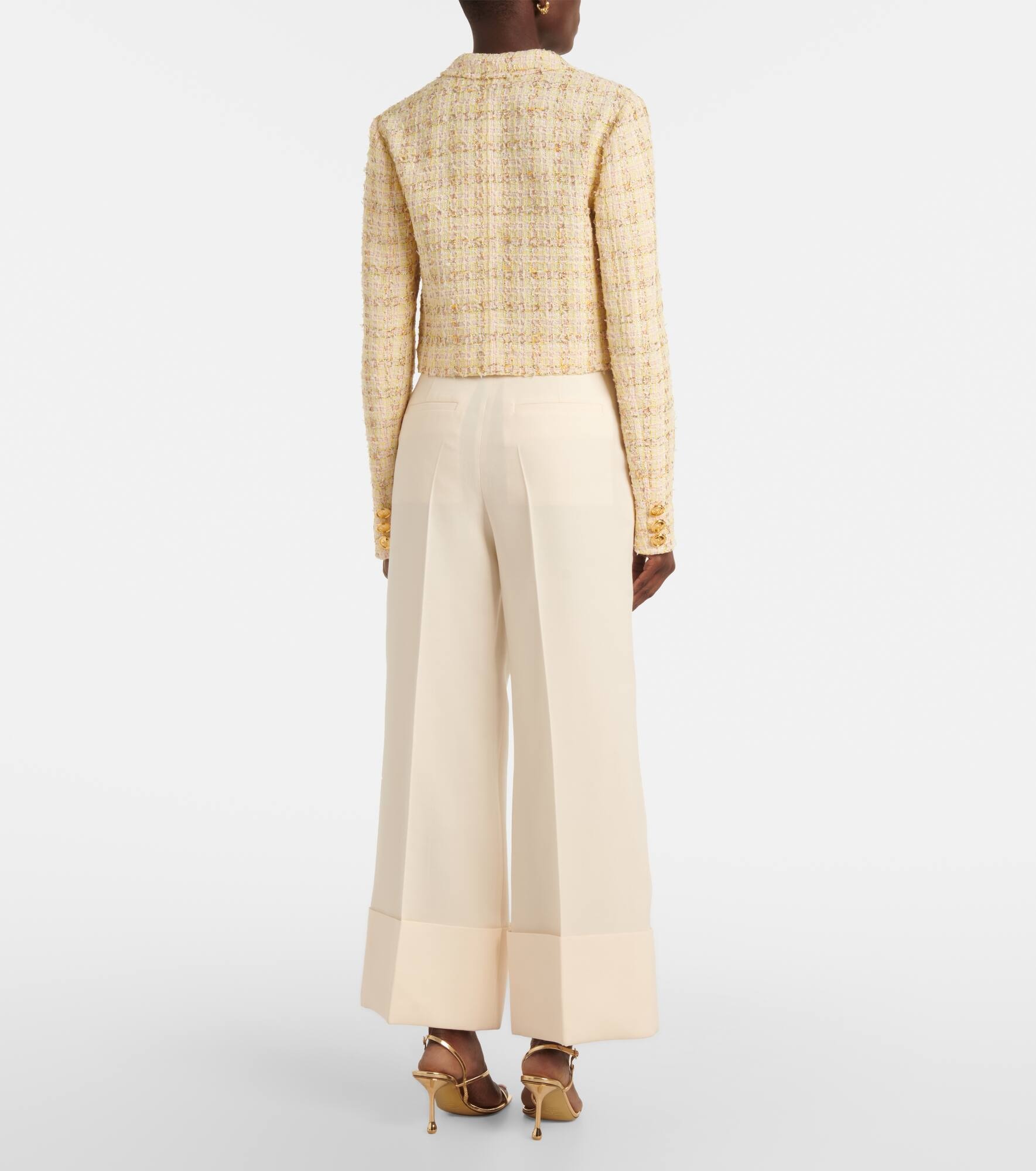 Checked cotton-blend jacket - 3