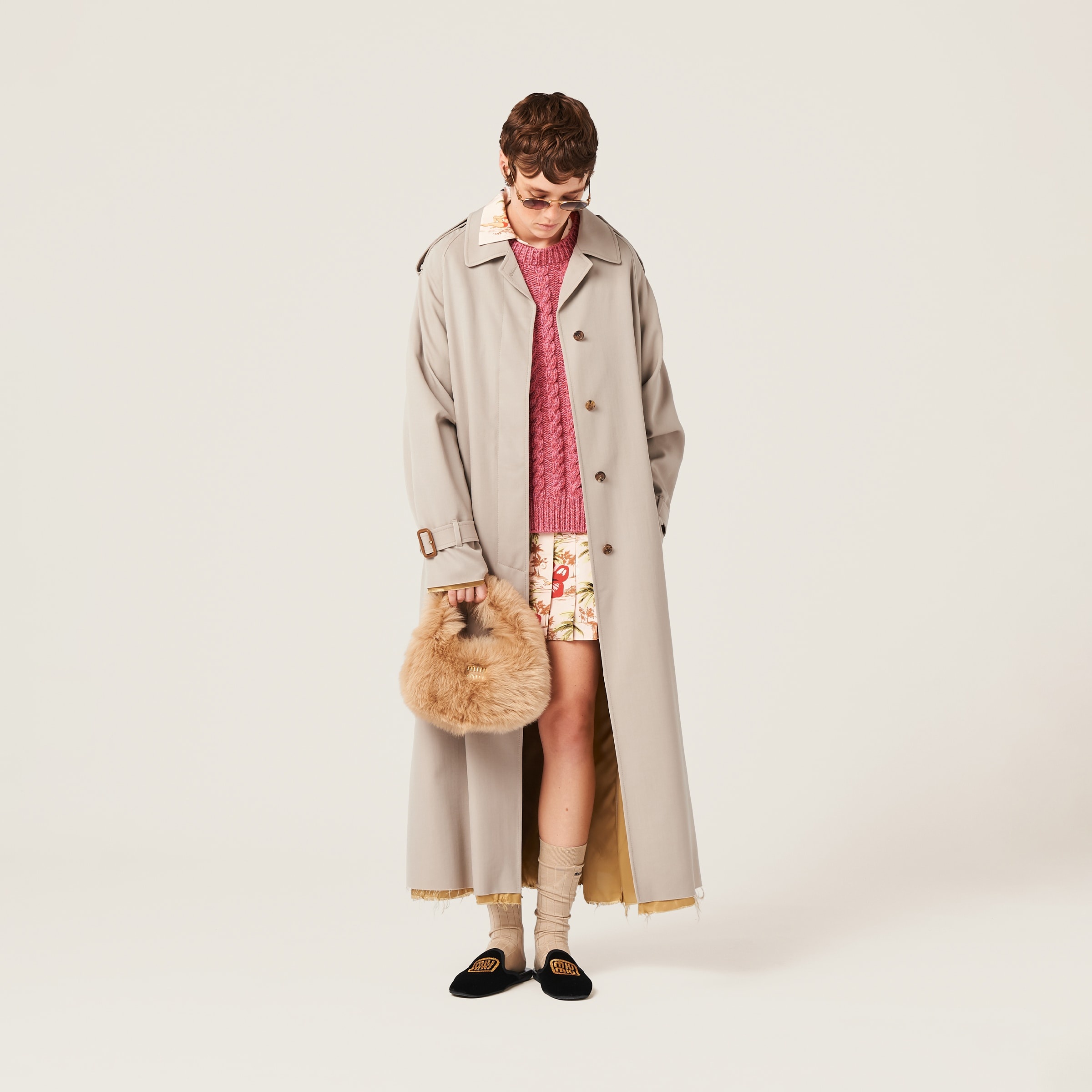 Wander shearling hobo bag with leather details - 2