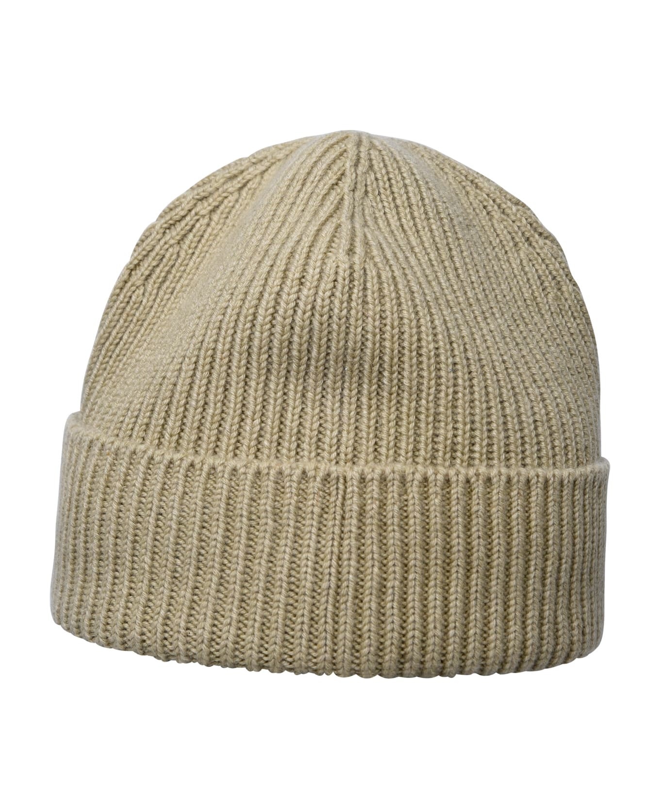 Beige Cashmere Beanie - 2