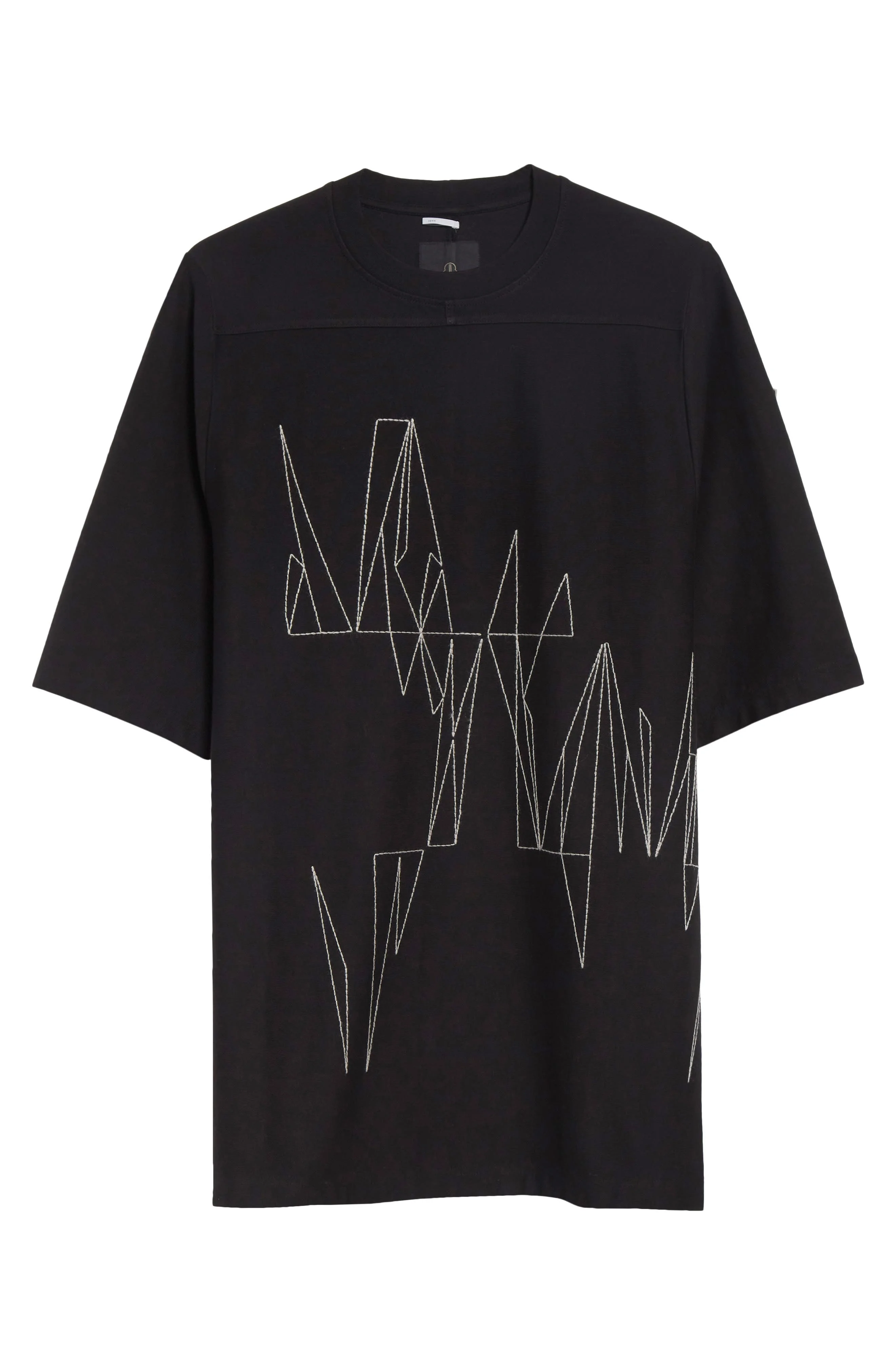 Moncler x Rick Owens Jumbo Embroidered Cotton T-Shirt in Black at Nordstrom - 1