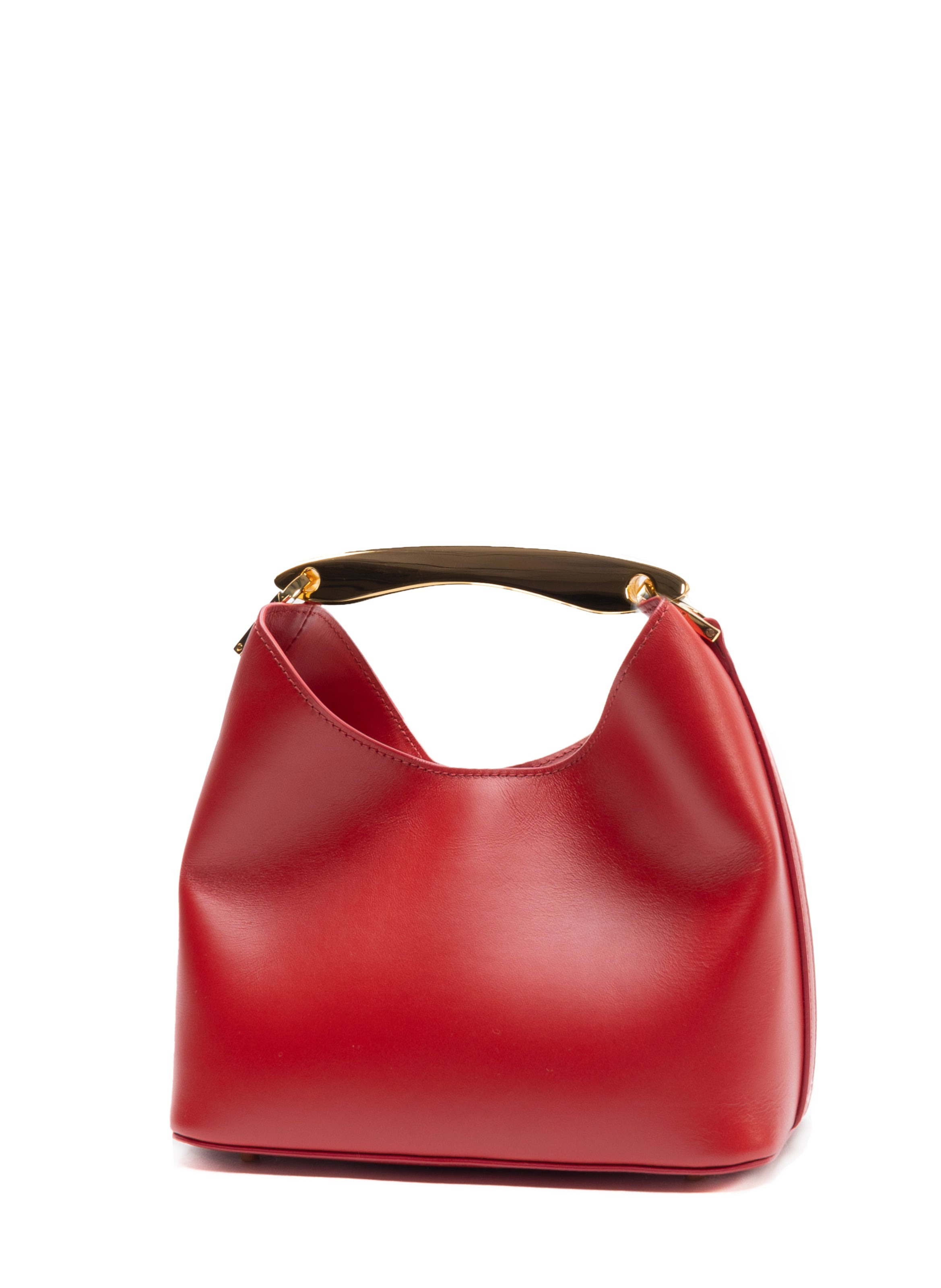Small Boomerang Leather Red - 3