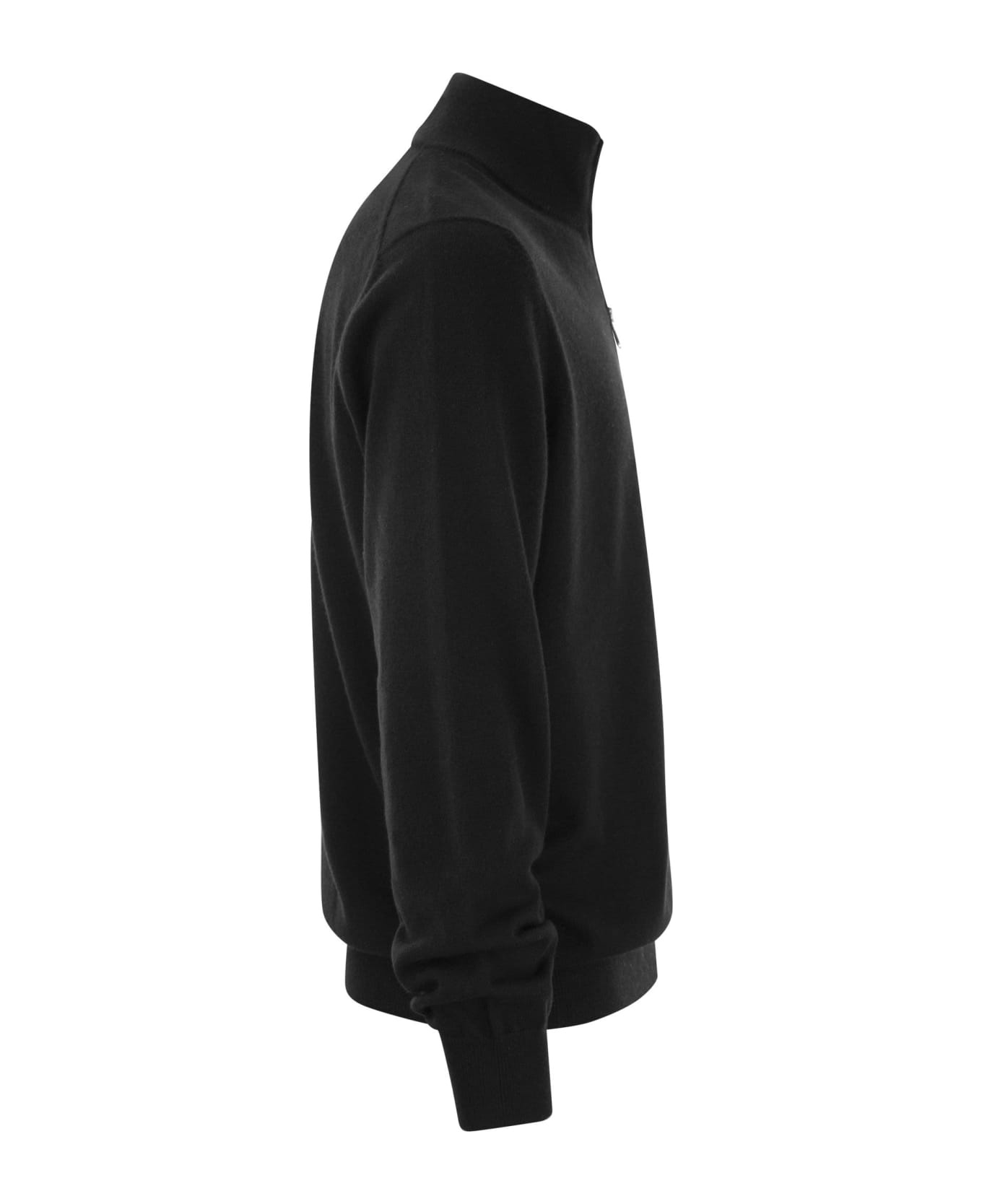 Cashmere Turtleneck Sweater With Zip - 3