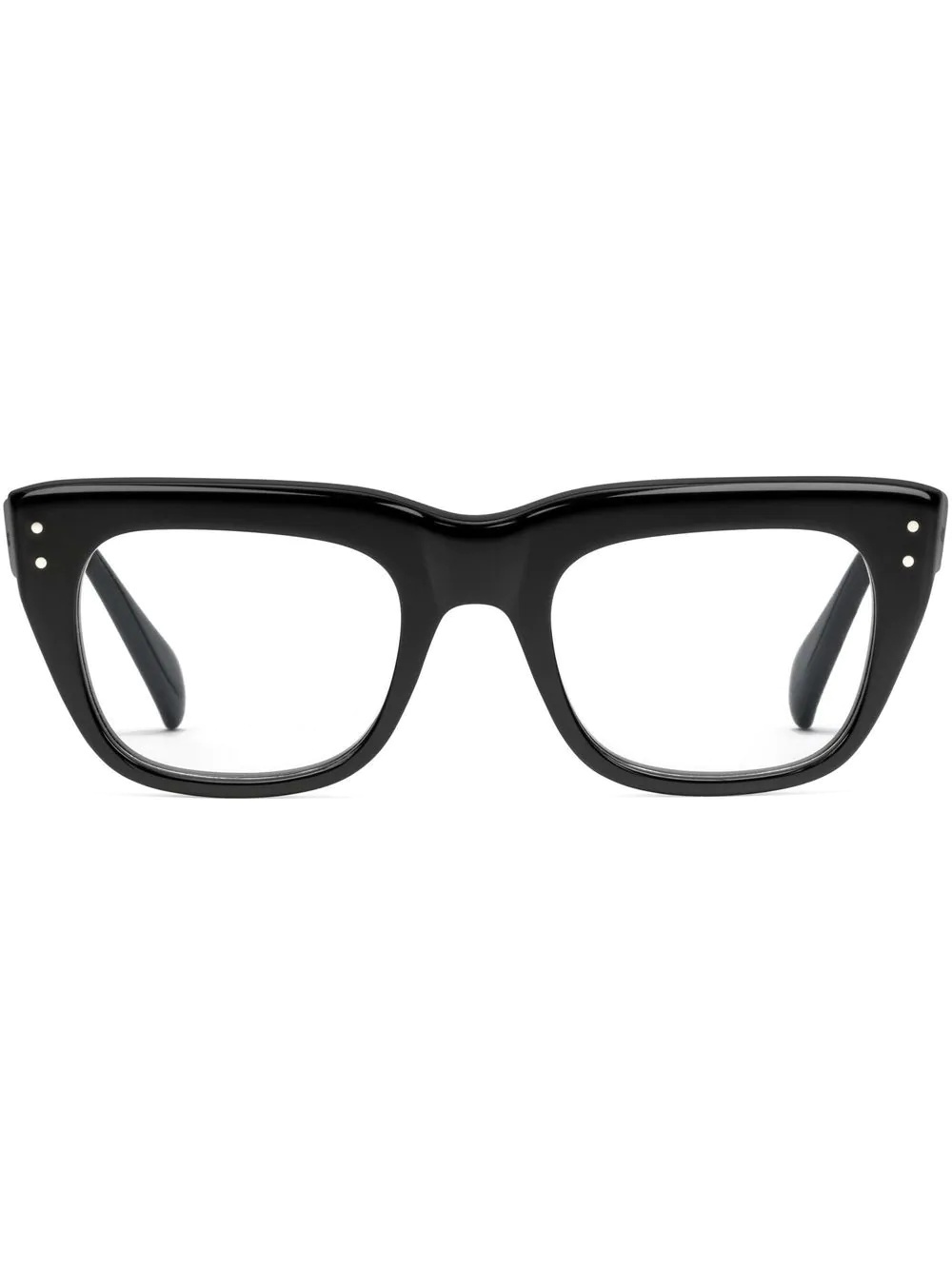 polished square-frame glasses - 1