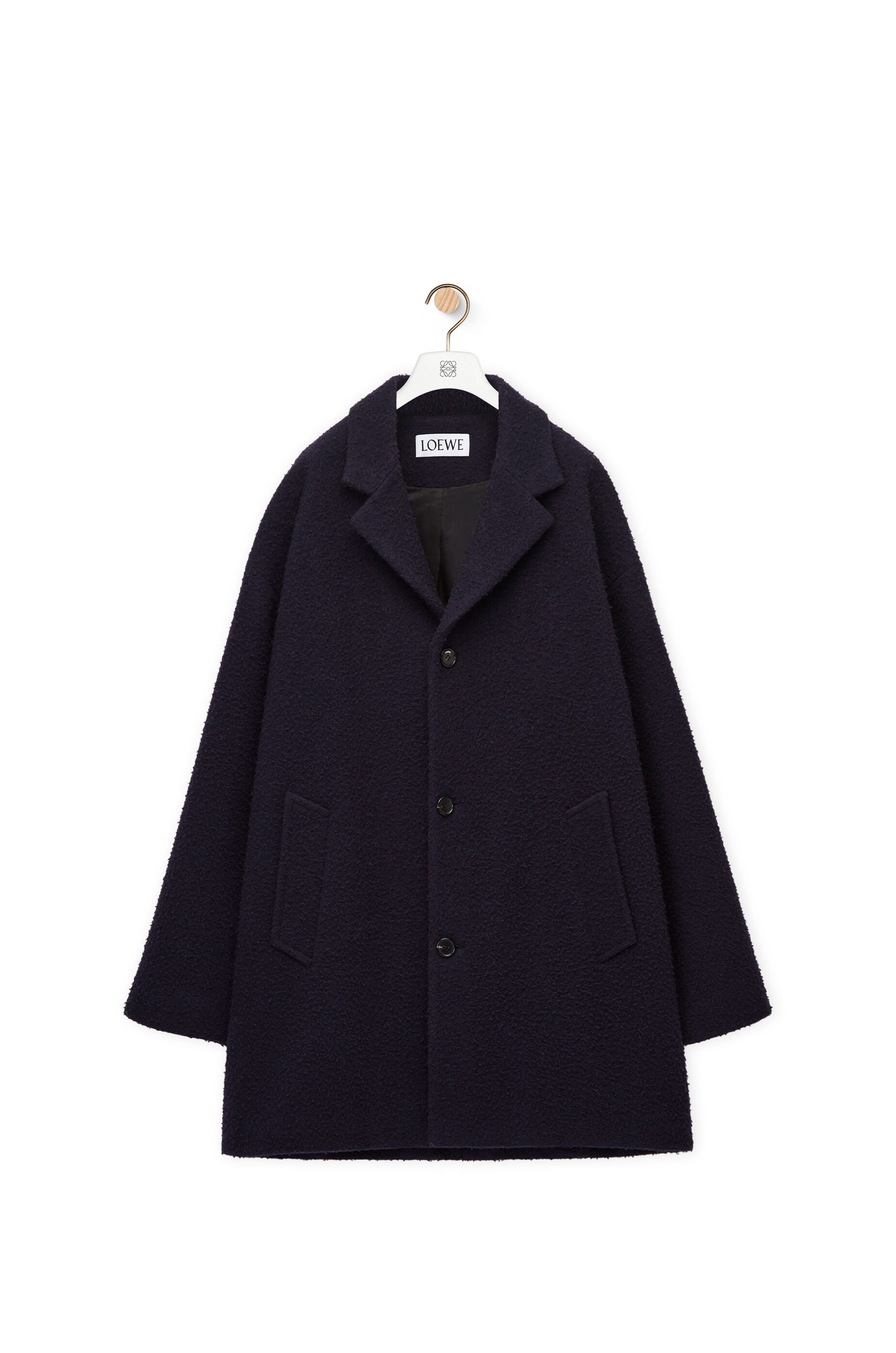 Textured coat in wool - 1
