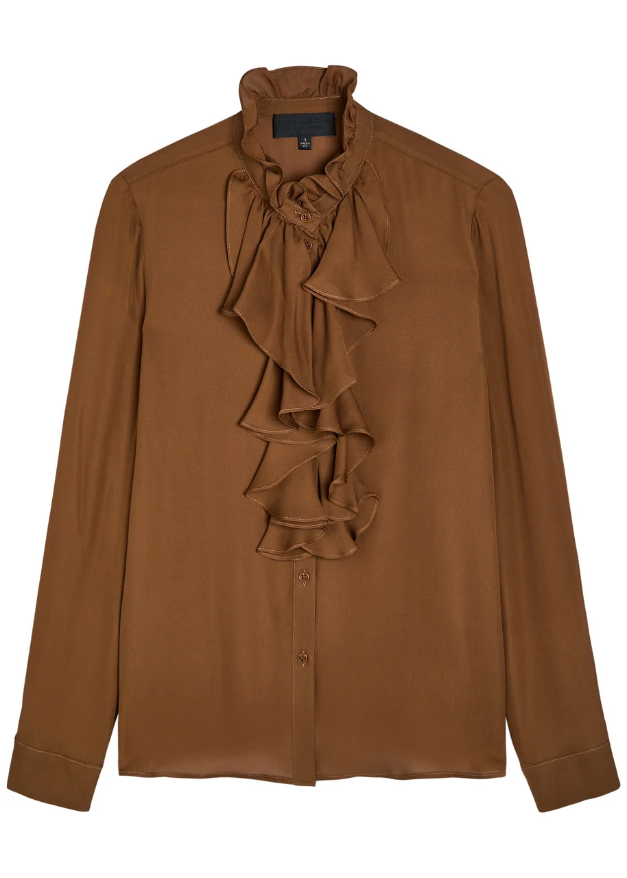 Nili Lotan Lily Ruffled Silk Blouse - 1