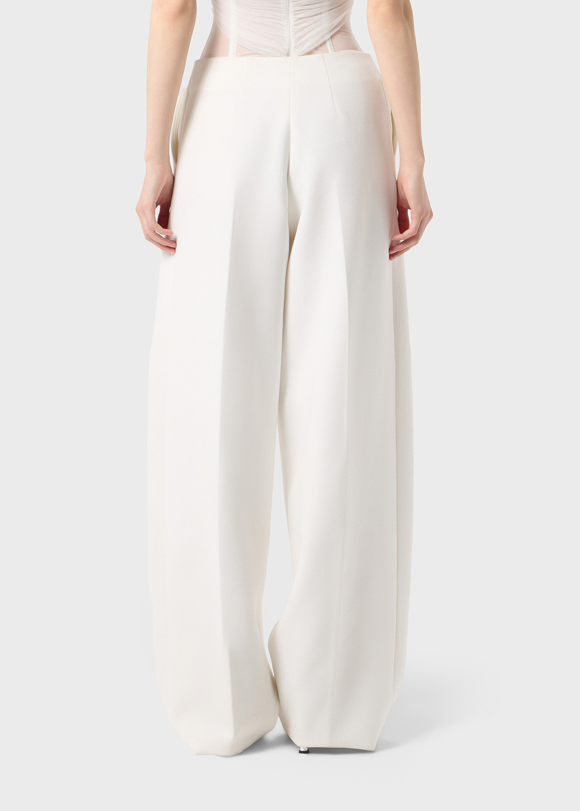 WIDE LEG PANTS IN DOUBLE CRÊPE - 4