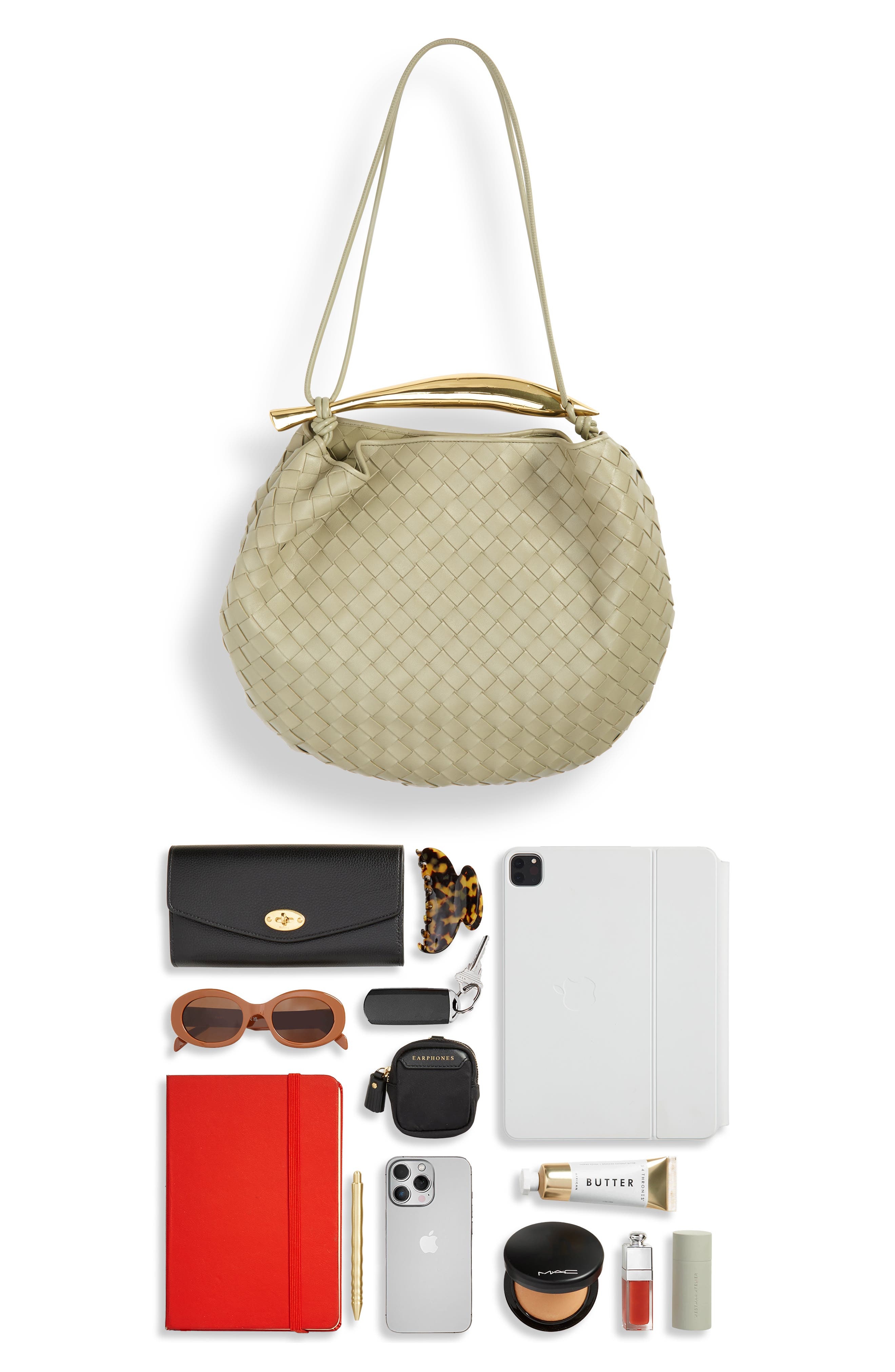 Sardine Intrecciato Leather Top Handle Bag - 7
