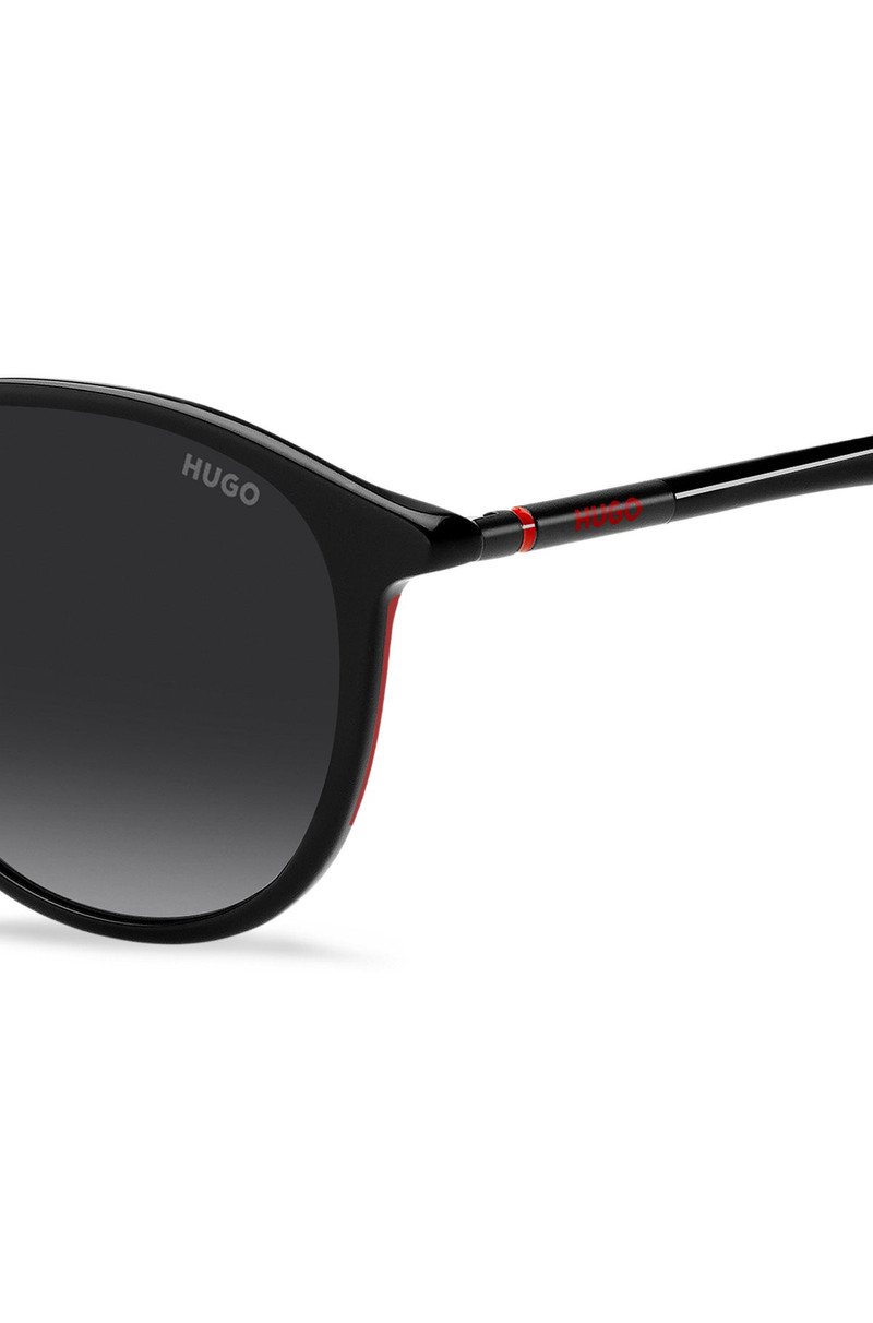 HUGO DOUBLE-BRIDGE SUNGLASSES WITH METAL-ACETATE TEMPLES outlook
