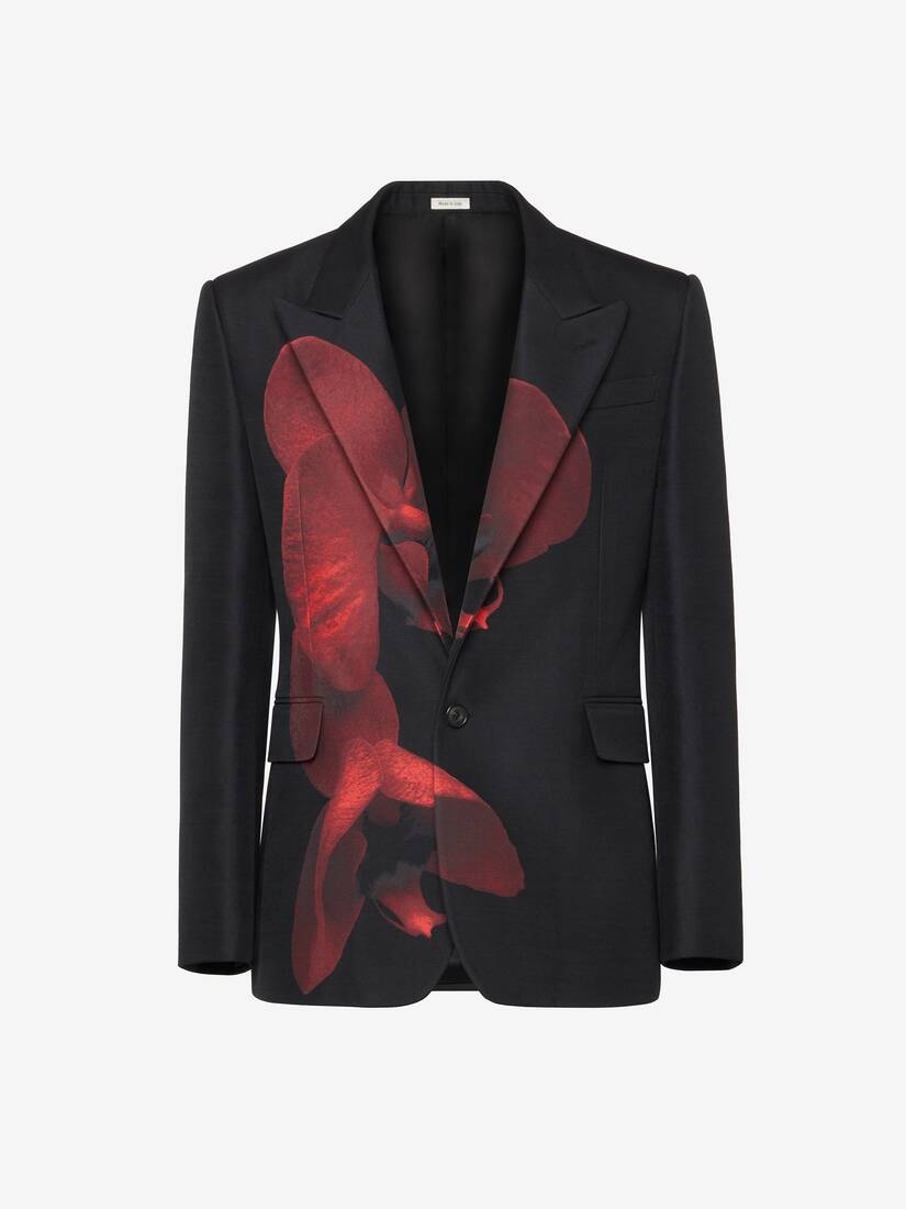 【VIP価格】ALEXANDER MCQUEEN Wool Blazer MCQUEEN Grosgrain-trimmed embellished wool-gabardine blazer