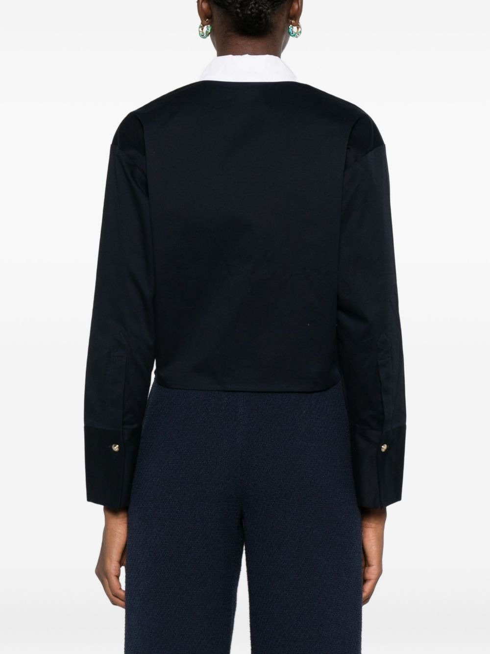 button-fastening collared shirt - 4
