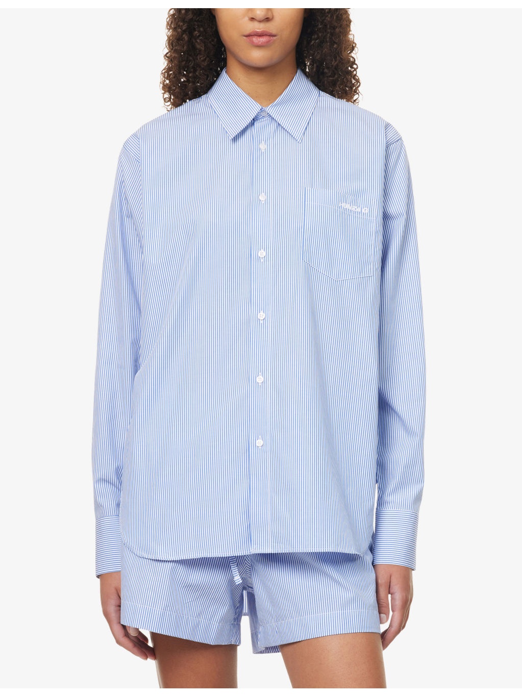 Embroidered Striped Cotton-Poplin Shirt - 3