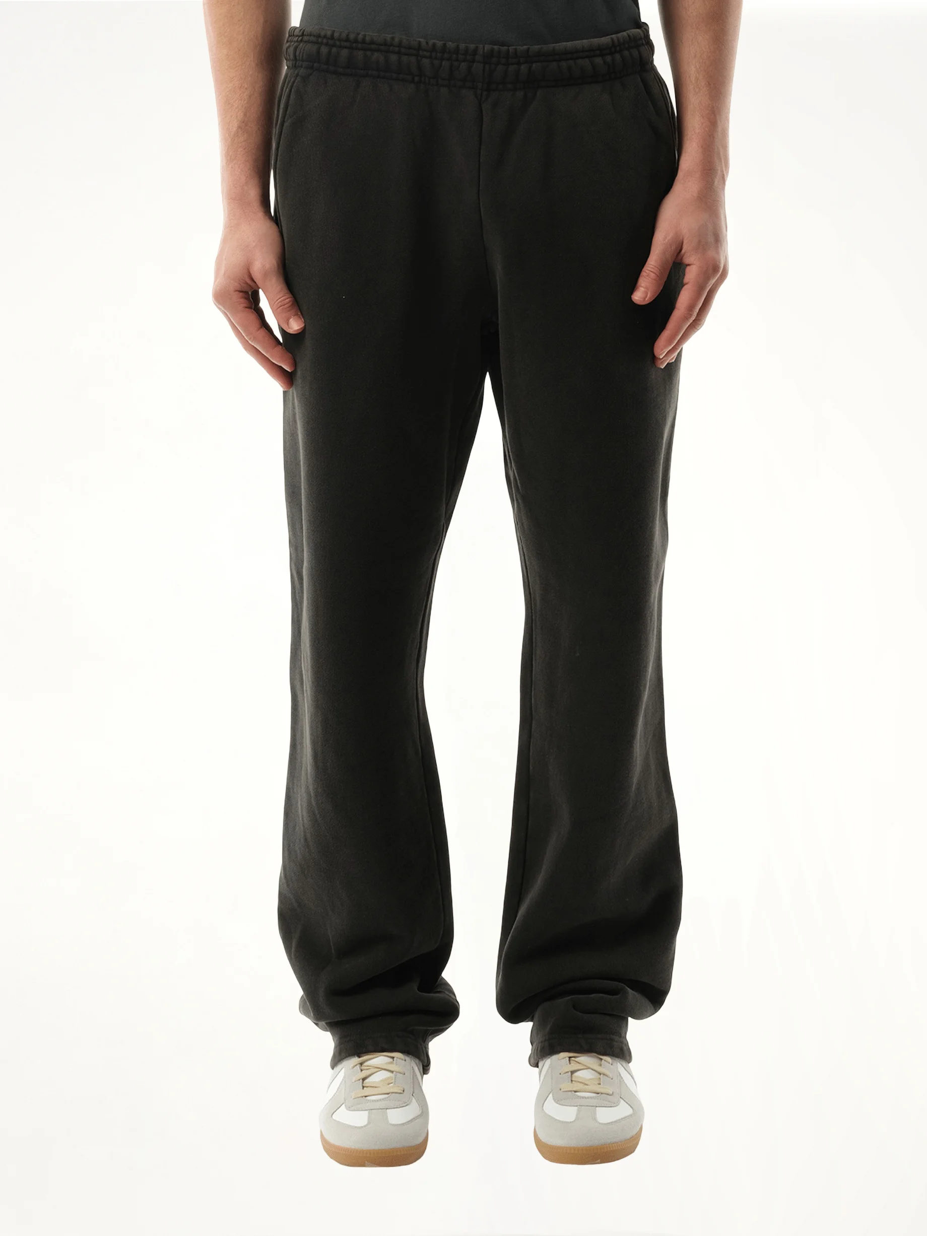Straight-Leg Sweatpants in Washed Black - 1
