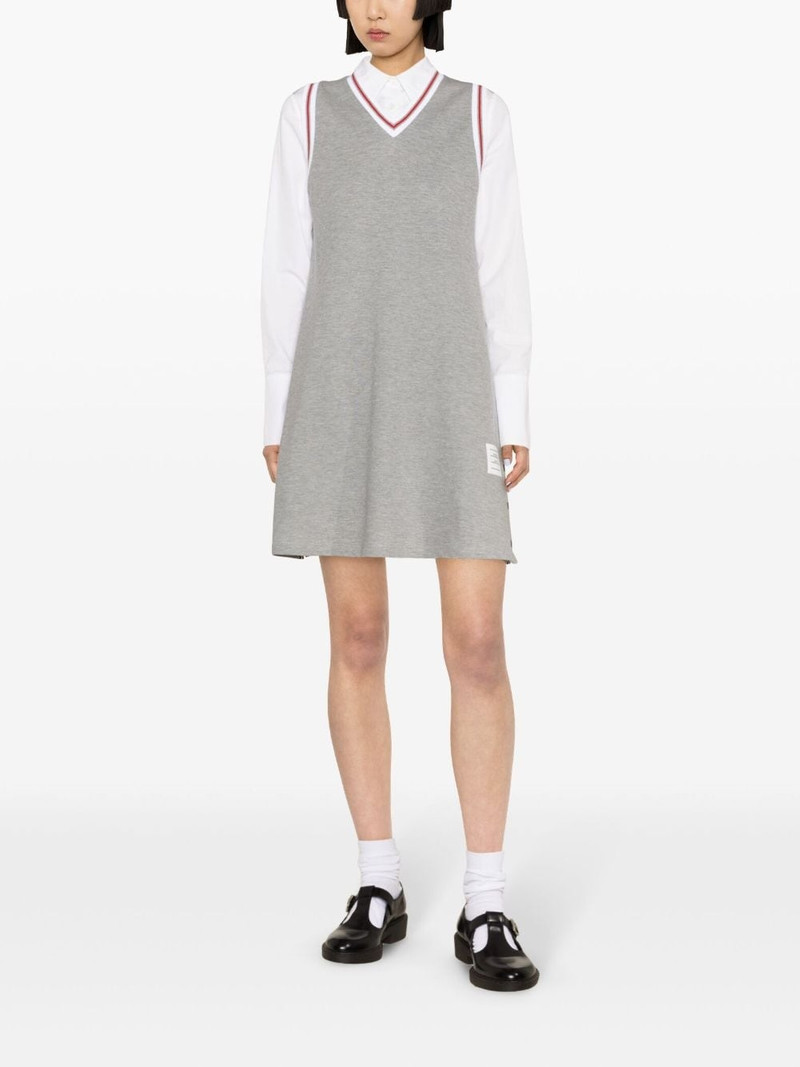 Thom Browne stripe-trim cotton minidress outlook