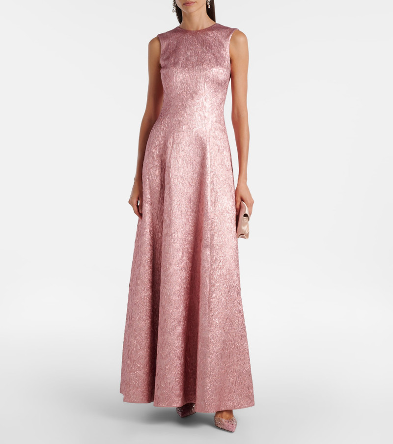 EMILIA WICKSTEAD Nodin open-back cloque gown outlook
