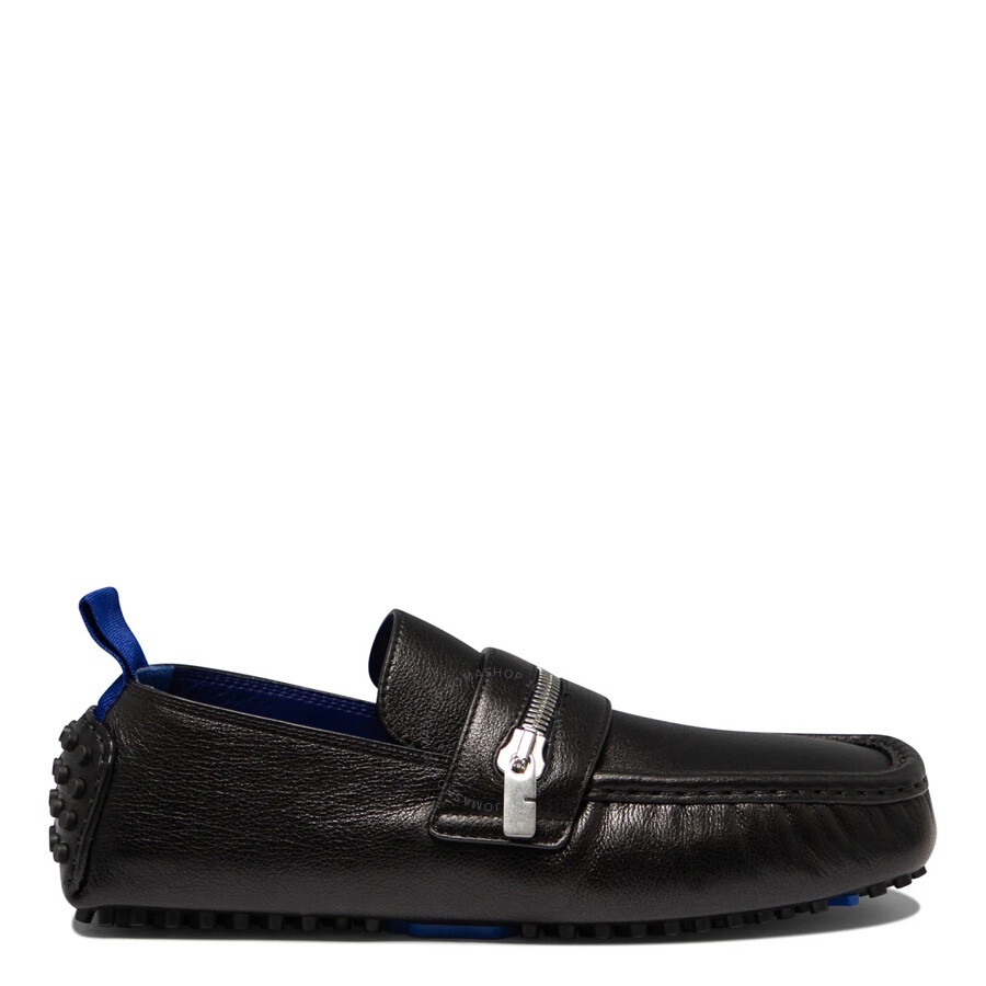 Burberry Motor Zip-Detail Leather Loafers - 1