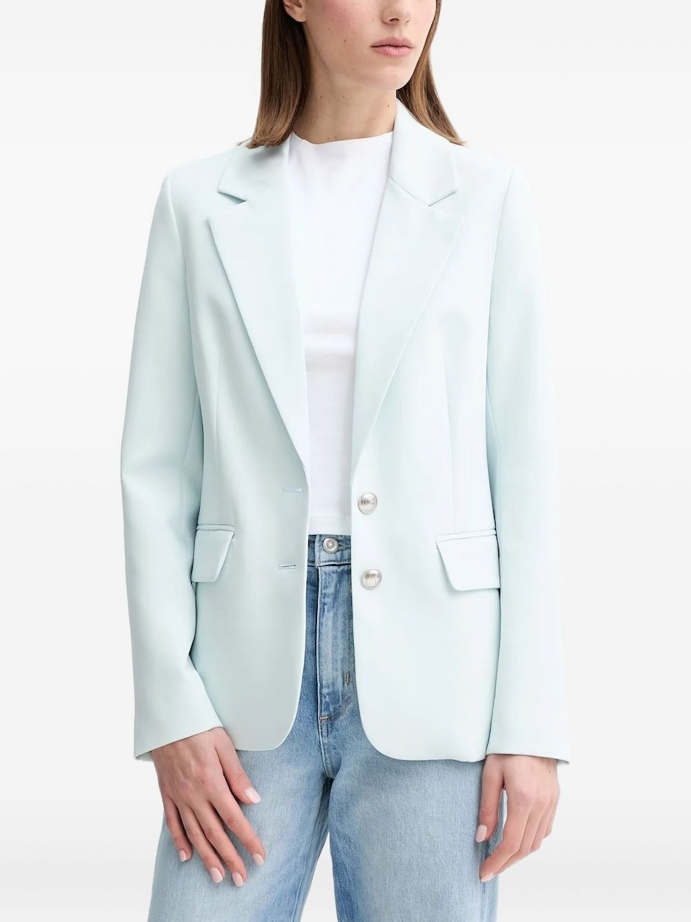 notched-lapel single-breasted blazer - 1