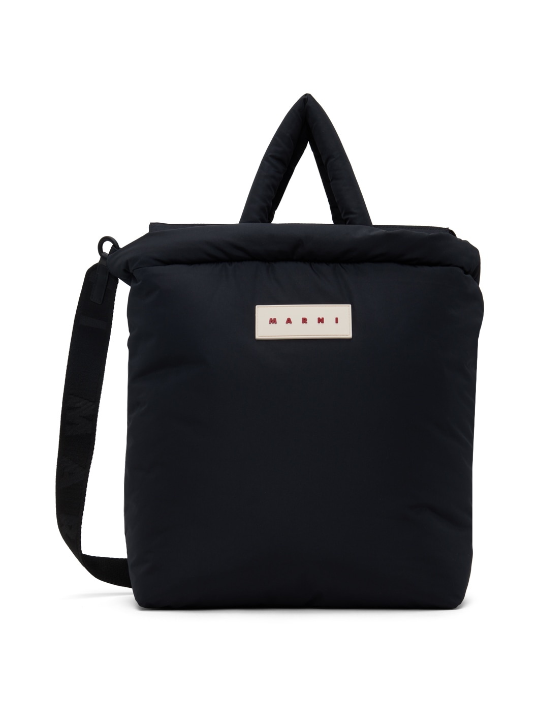 Black Puff E/W Tote Bag - 1