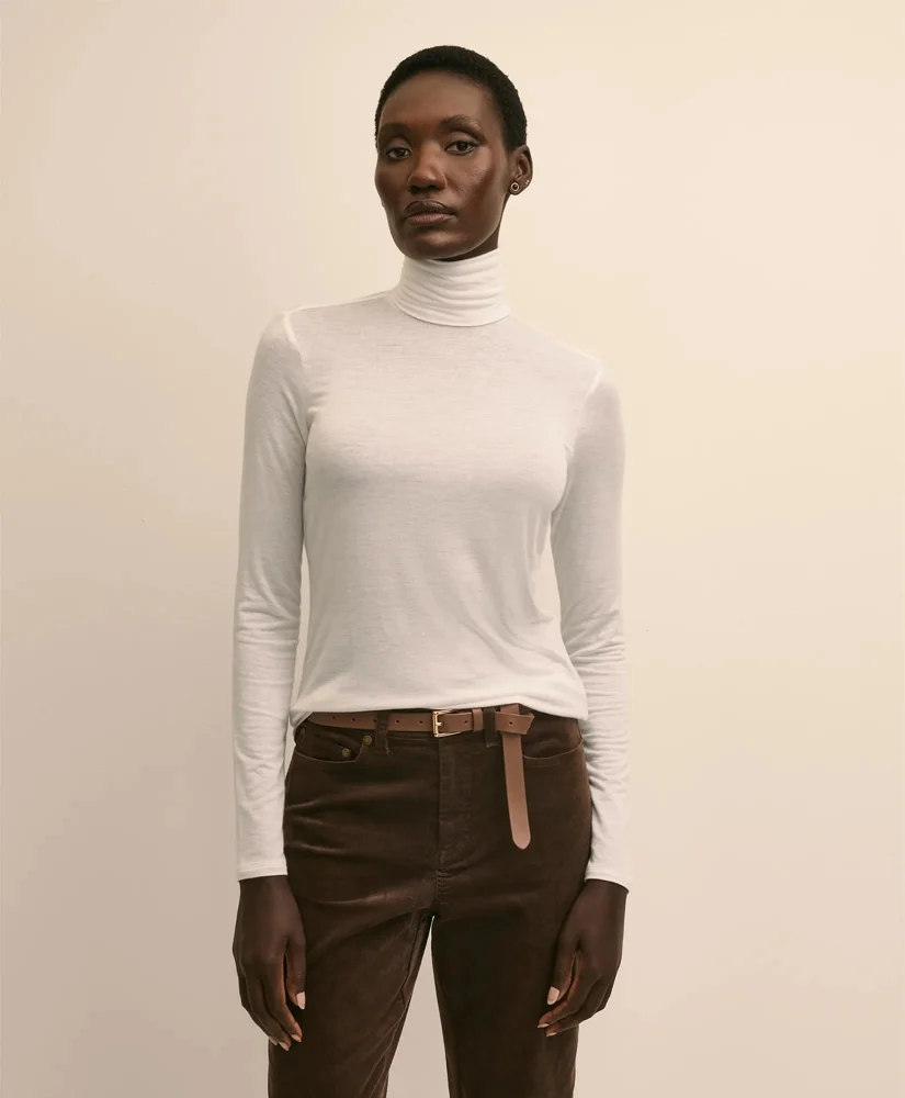 Lightweight Modal Cashmere Turtleneck - 1