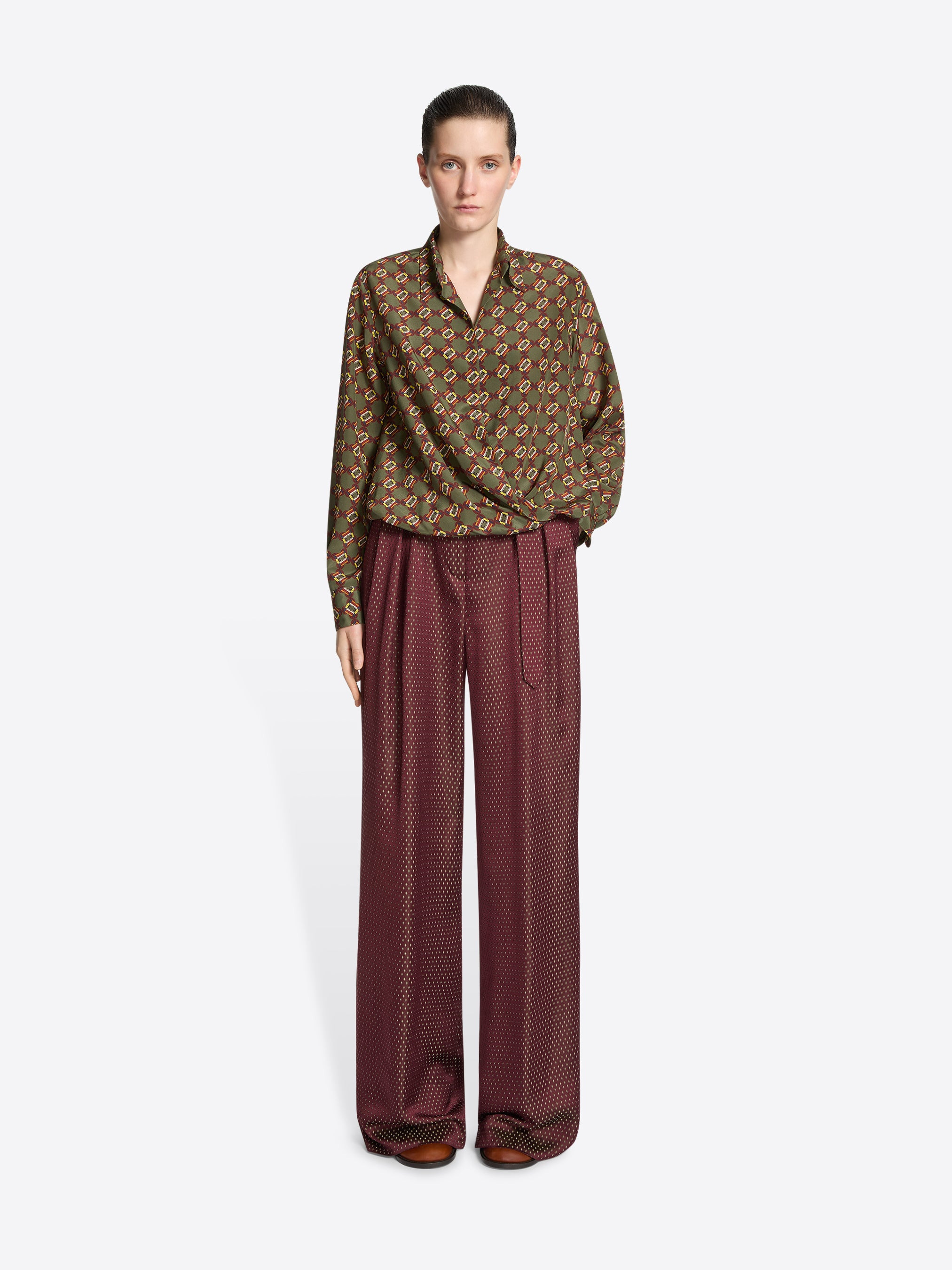 SILK WRAP SHIRT - 2