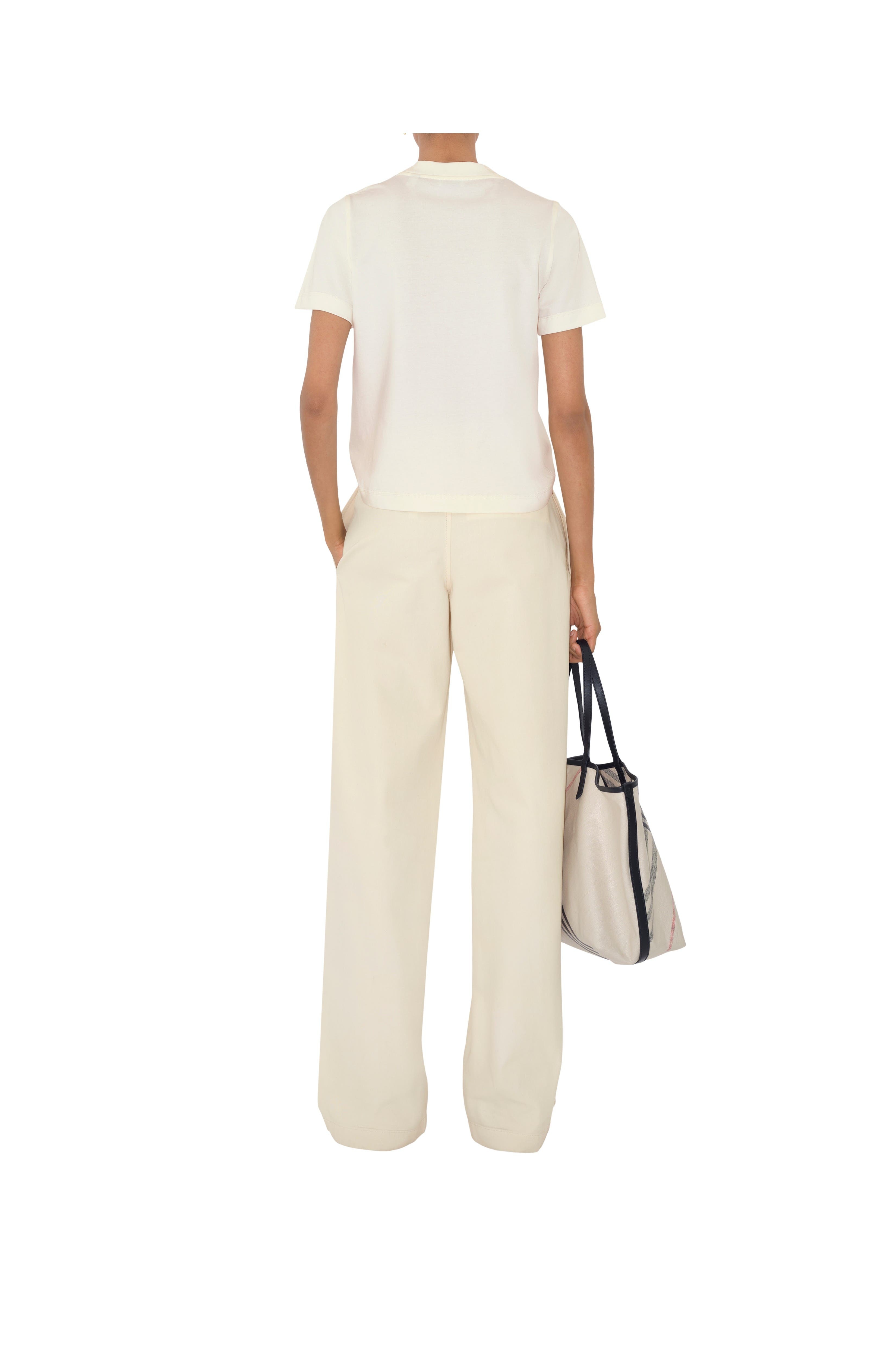 burberry Knight Stamp Cotton T-shirt in Chalk at Nordstrom - 4