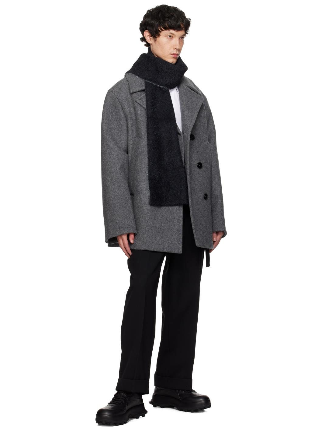 Black Fluffy Scarf - 3