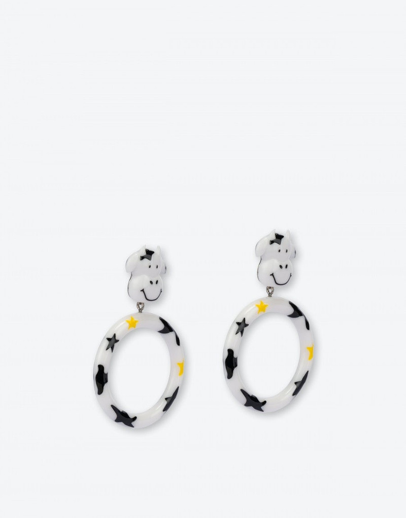 Moschino FUNNY COW HOOP EARRINGS outlook