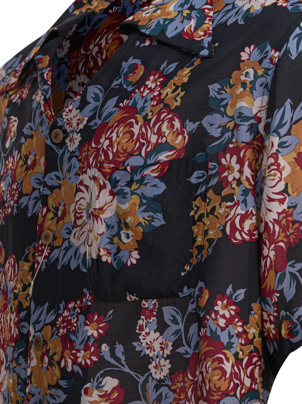 floral-print short-sleeve shirt - 3
