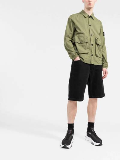 Stone Island Compass badge long-sleeved overshirt outlook