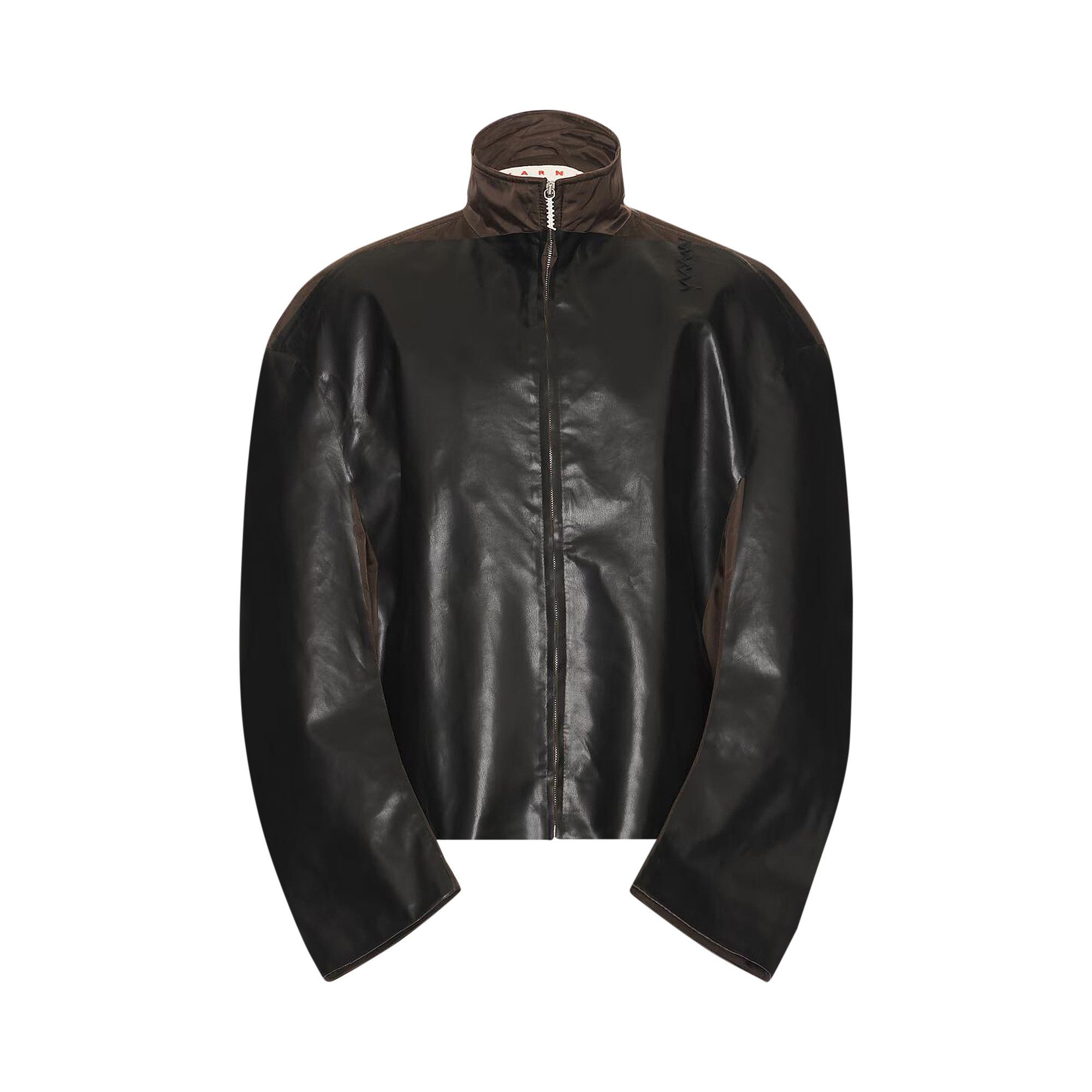 Marni Nylon Twill Bonded Jacket 'Mocha/Black' - 1
