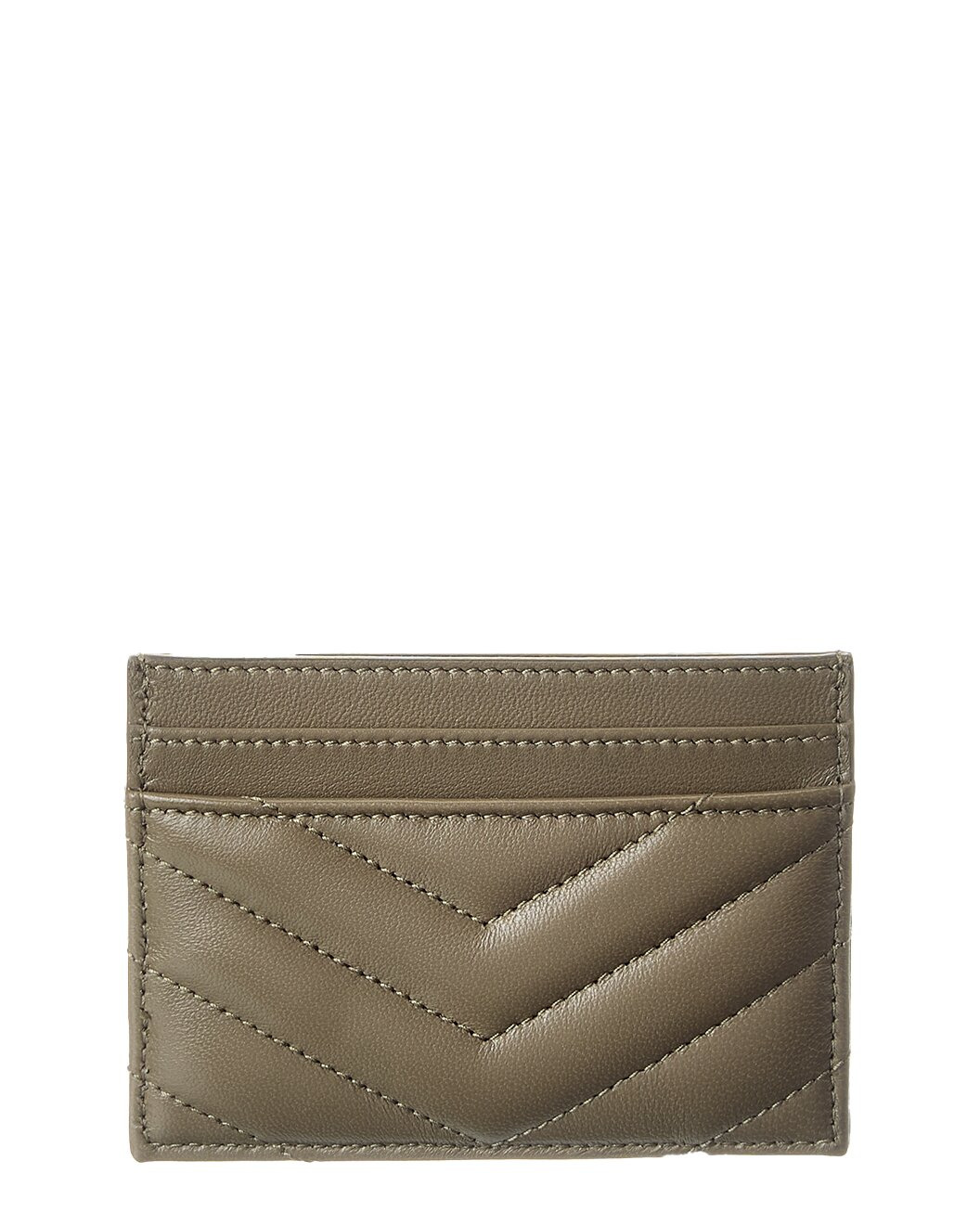Saint Laurent Monogram Matelasse Leather Card Holder - 2