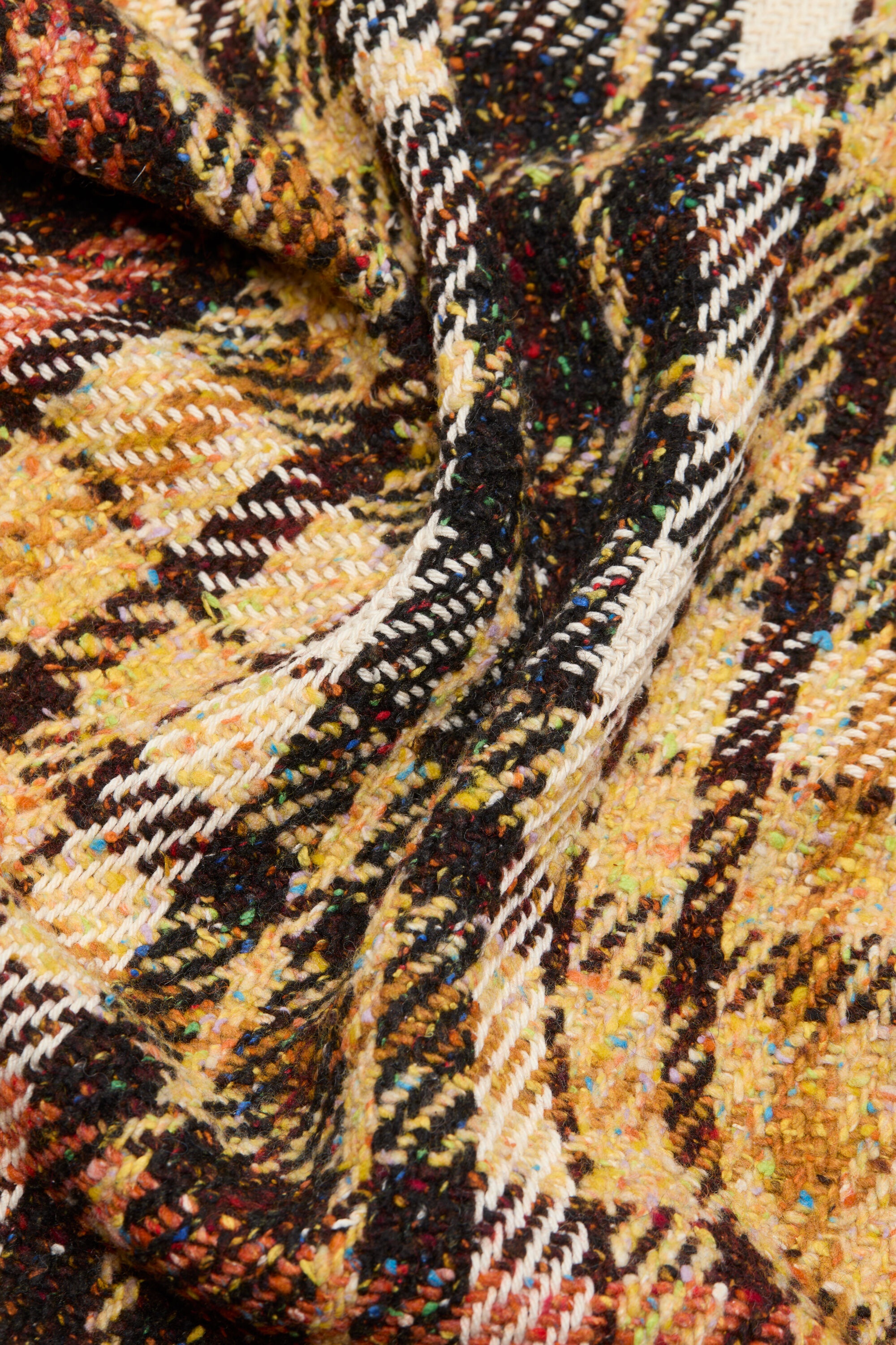 Wool check scarf - Brown - 3