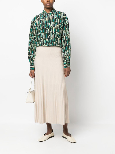 Aspesi abstract-pattern silk shirt outlook