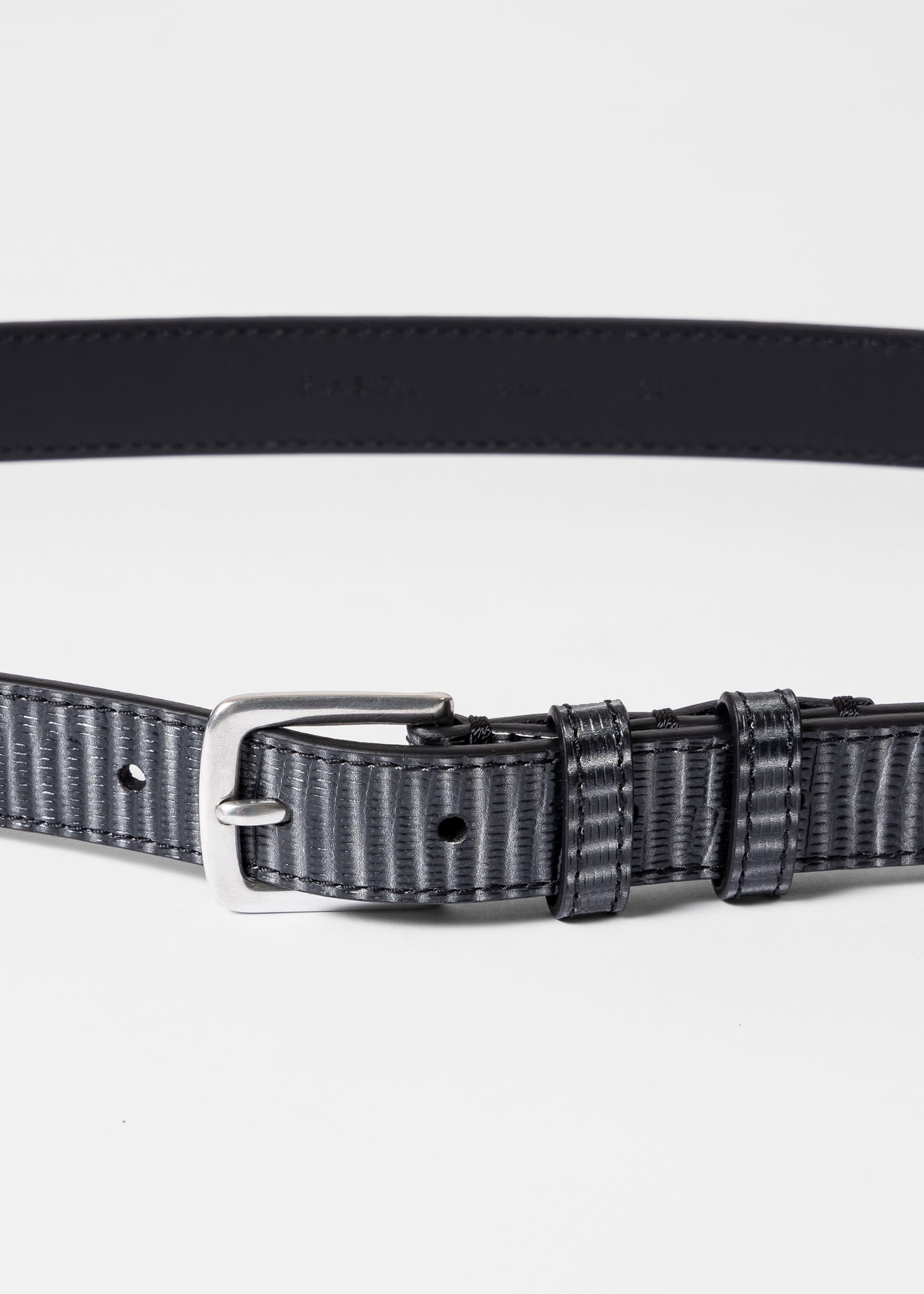 Leather Gradient Stripe Belt - 3