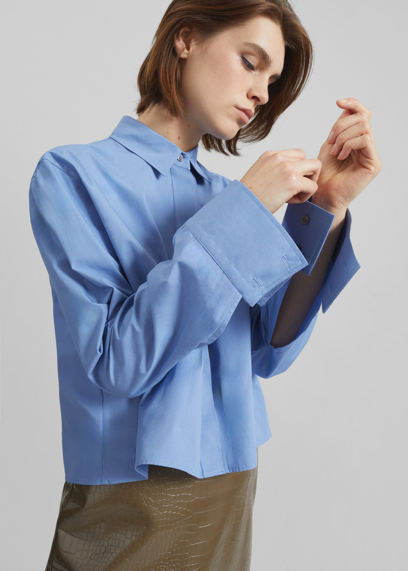 Kniva Cropped Shirt - Blue 3
