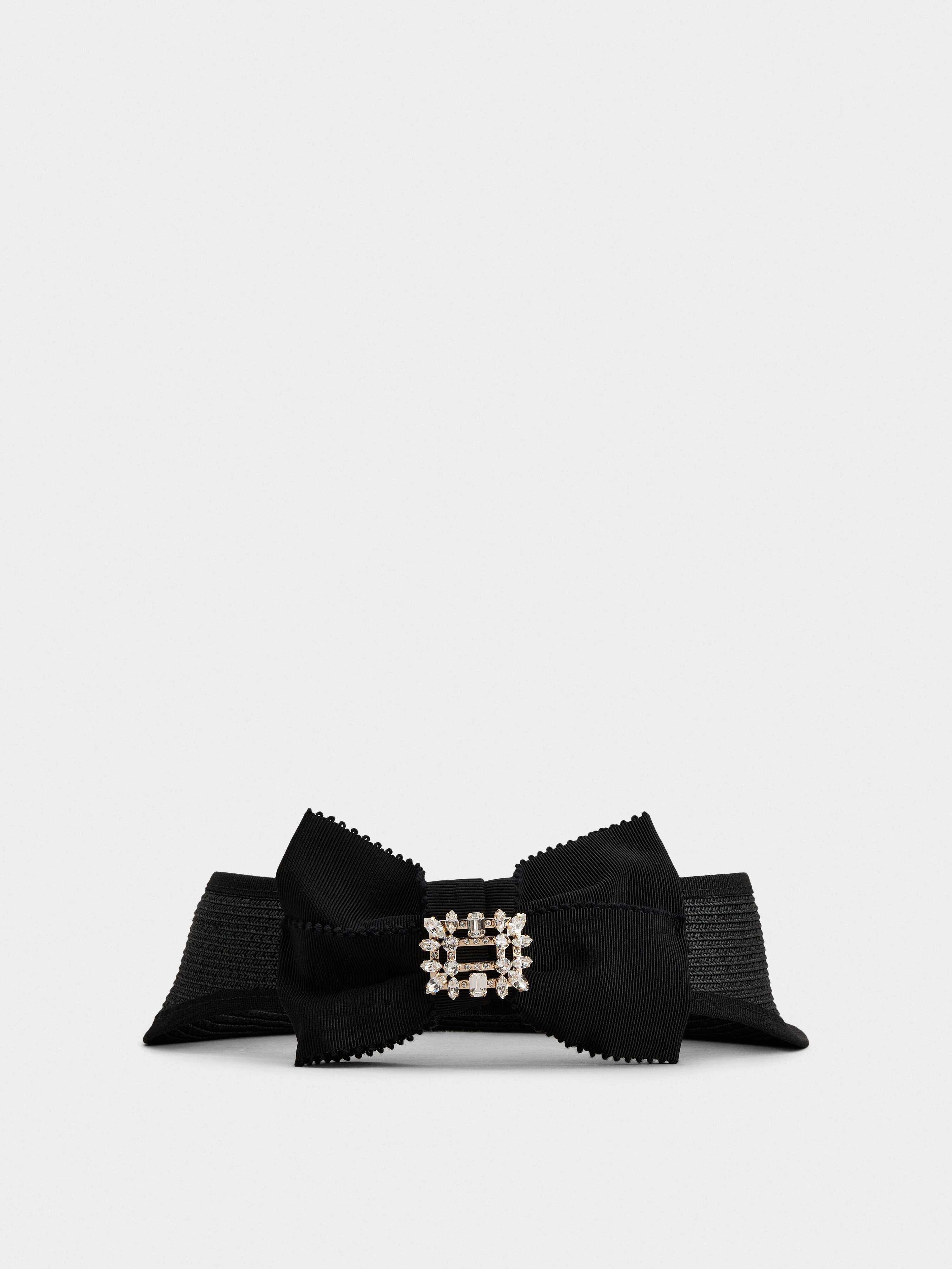 Broche Vivier Buckle Visor in Straw - 5