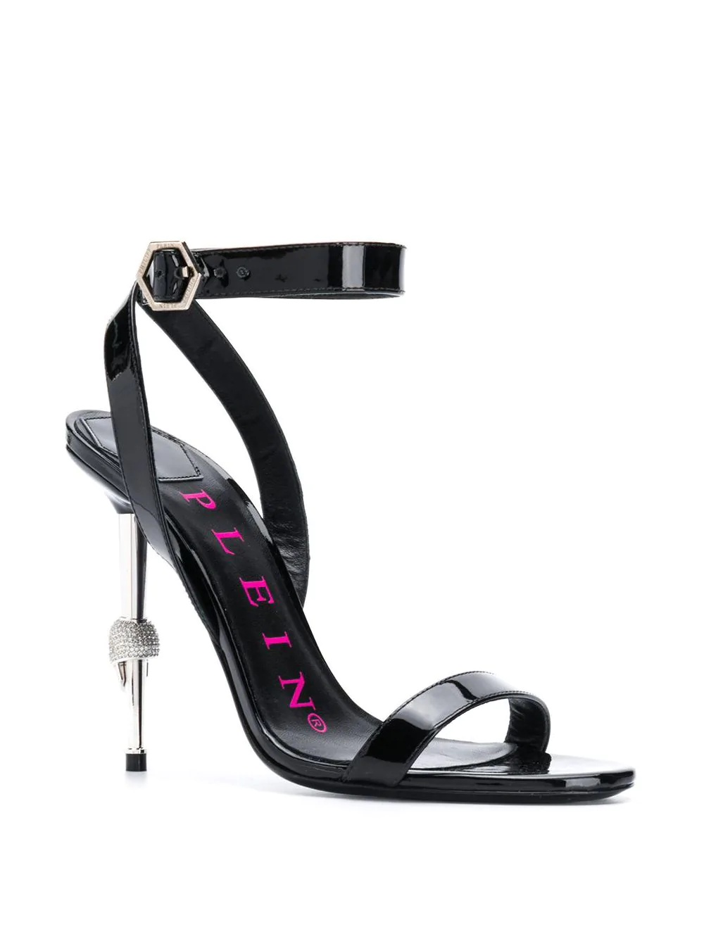 patent stiletto sandal - 2