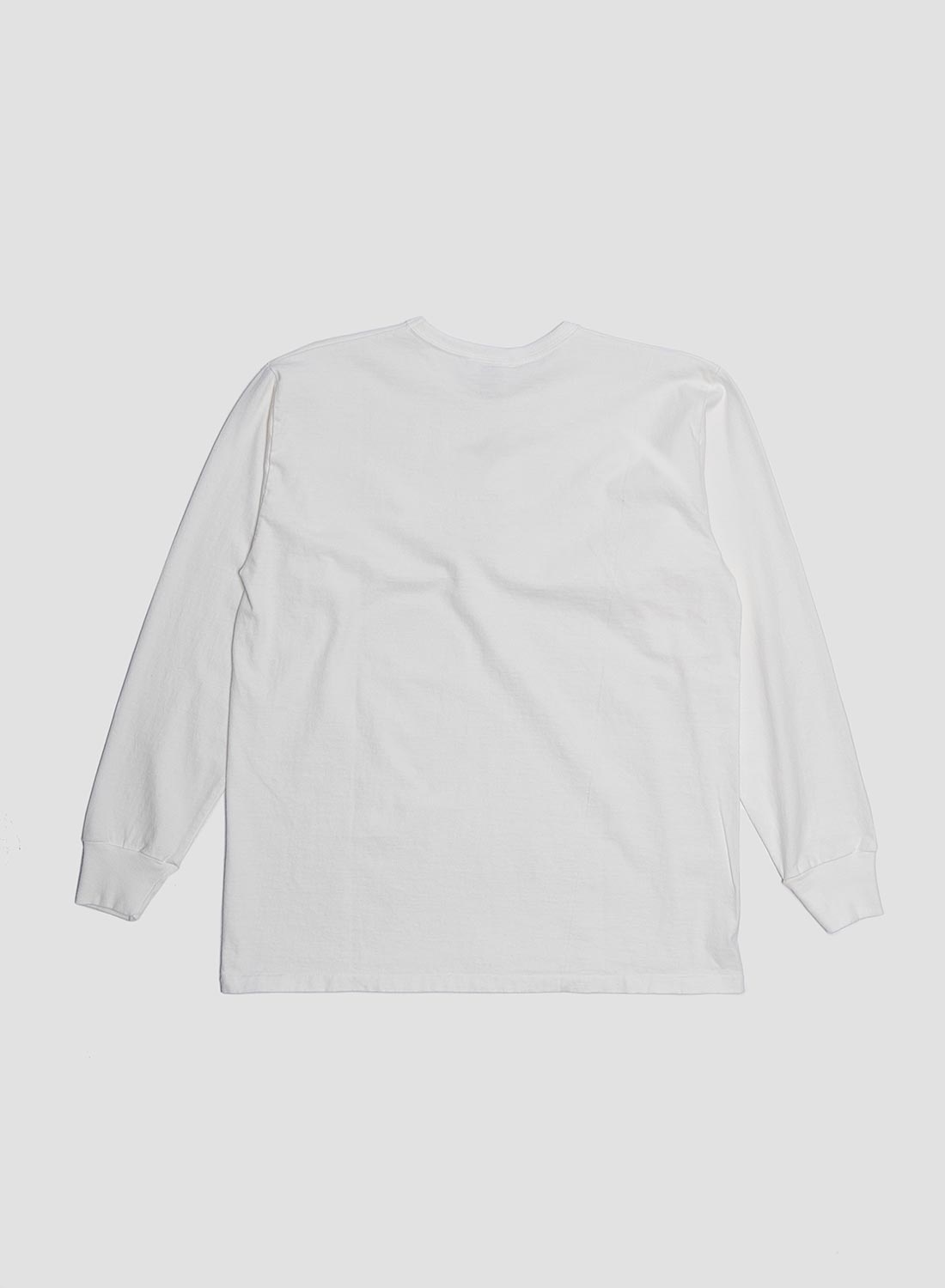 Allevol Heavy Duty Crew Neck Long Sleeve T-Shirt in White - 2
